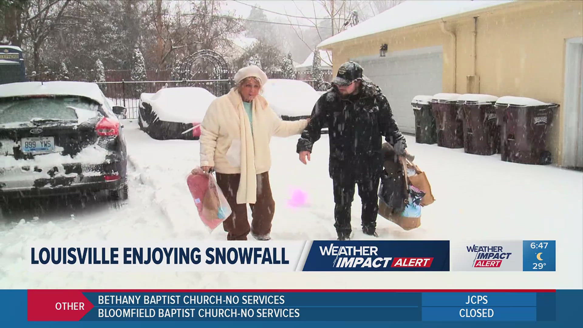 Louisville residents stay off the roads, spend the night with family ...