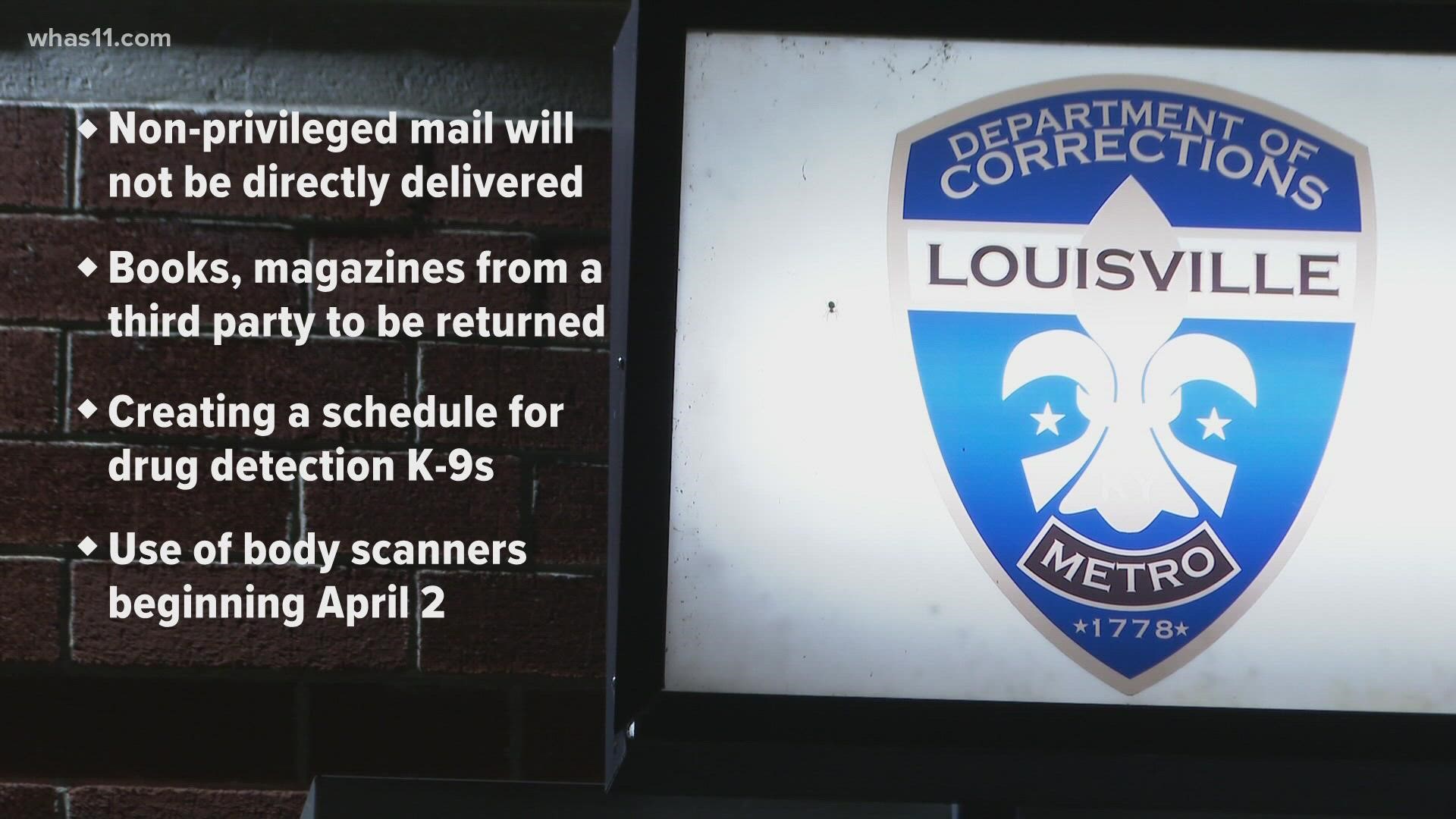 The new security measures will target contraband within mail to incarcerated people.
