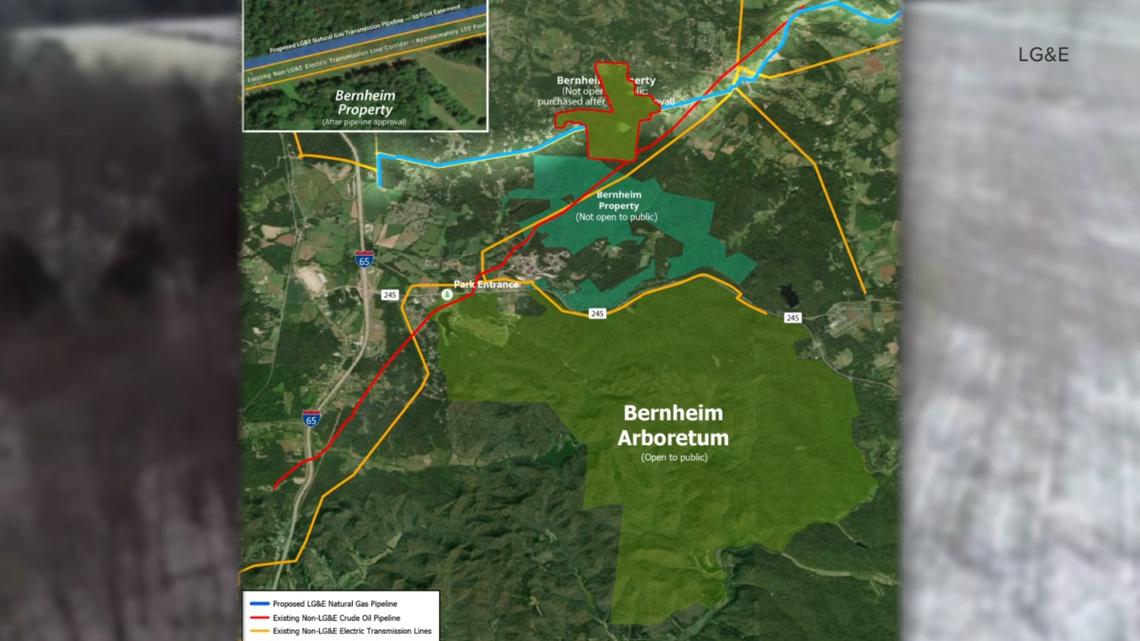 Advocates protest LG&E pipeline at Bernheim Forest | whas11.com
