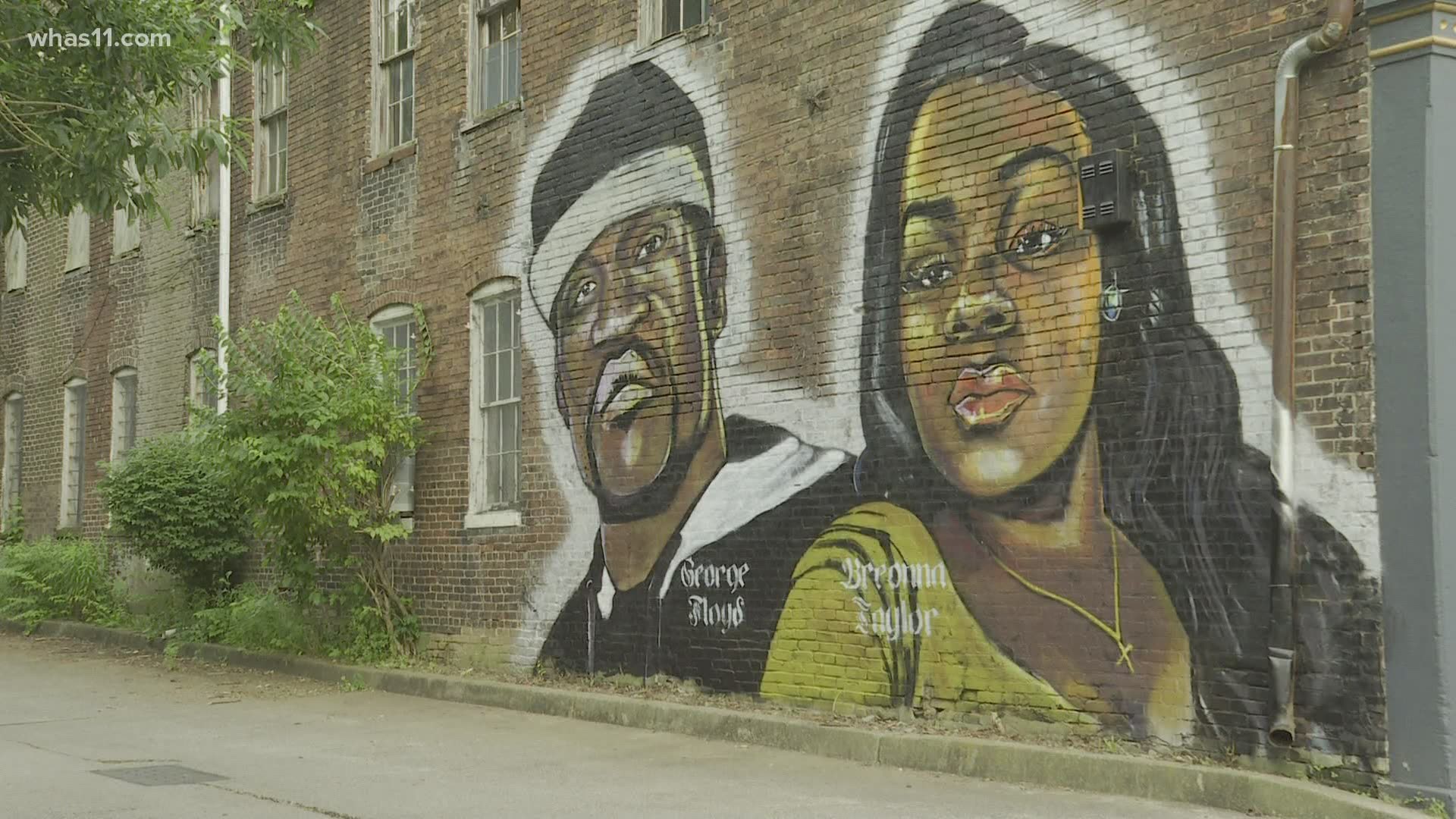 A large, impressive mural of Breonna Taylor and George Floyd now graces the wall of an art studio in Louisville’s Phoenix Hill neighborhood.