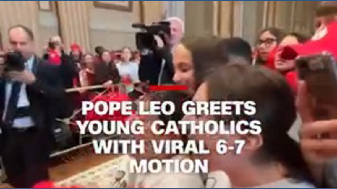 Pope Computer Meme Pope Leo does the '67' meme for young Catholics | whas11.com