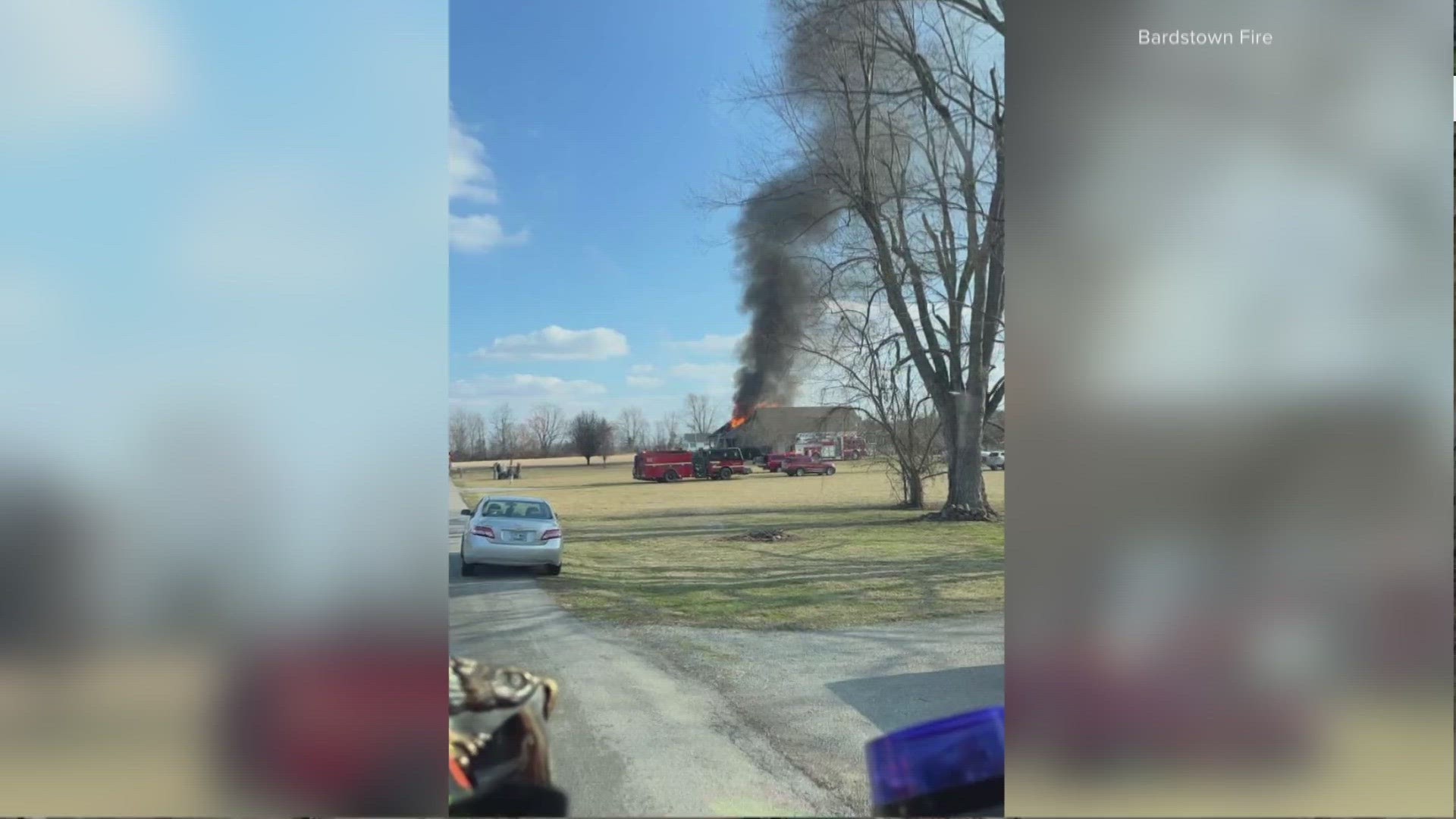 Authorities said a firefighter was taken to the hospital after suffering an injuring during a fire on Terrapin Road on Friday.