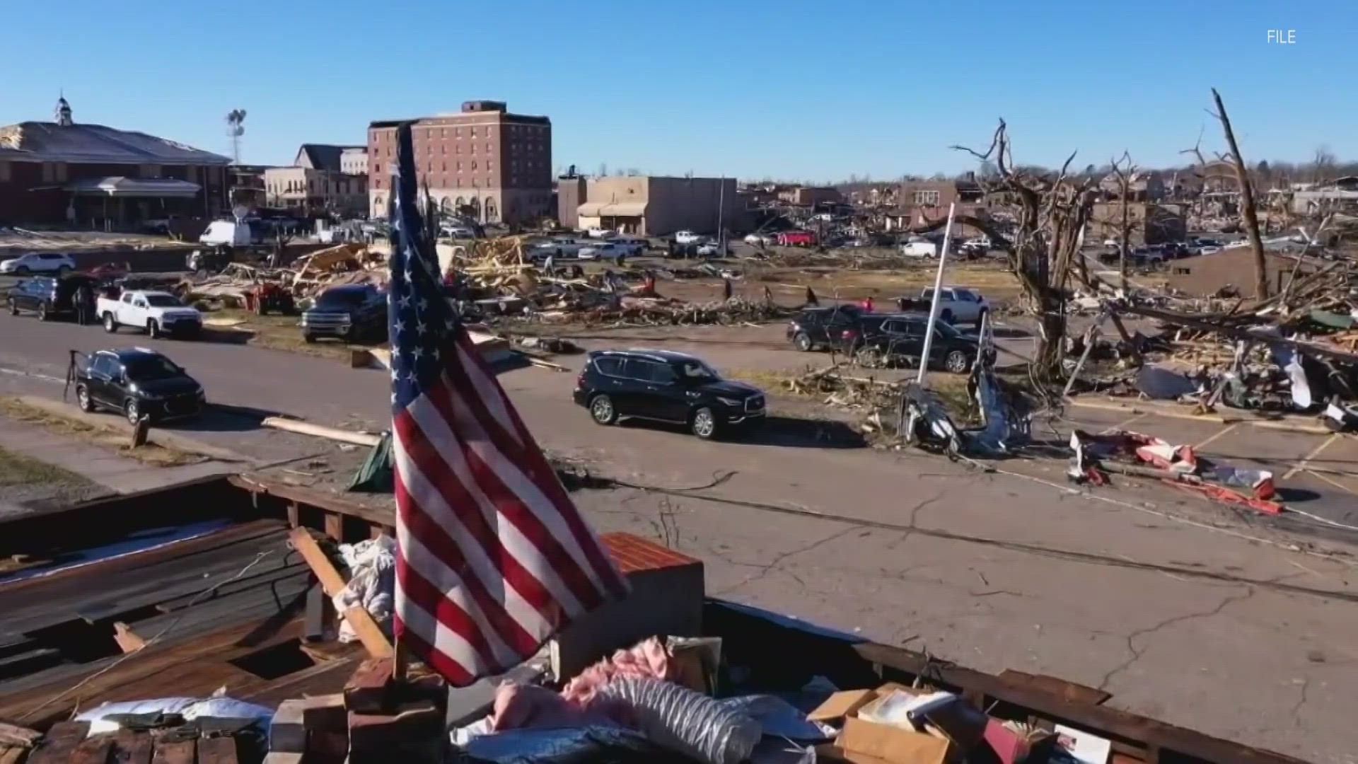 The sirens were destroyed back in December of 2021 when the tornado and destructive straight-line winds tore through the city.