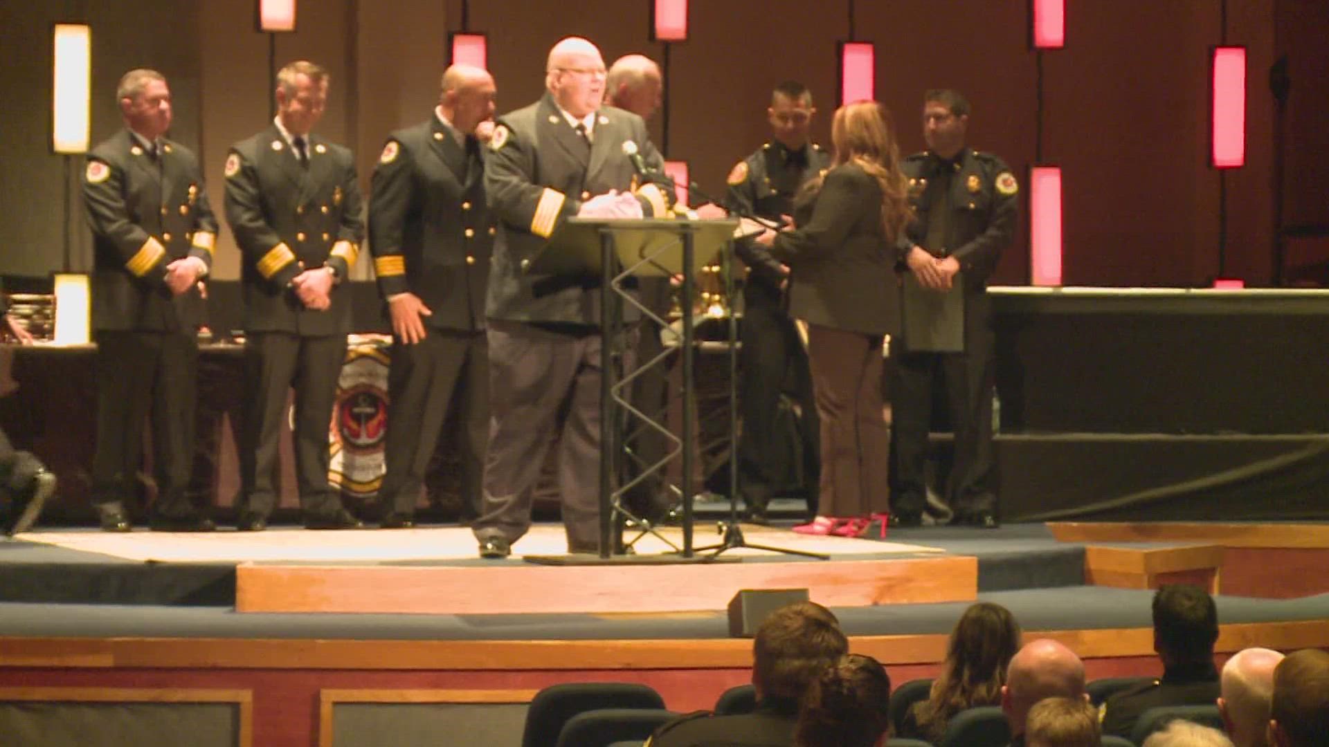 Captain Jared Durtche and firefighter-paramedic Paul Edelen received the department's highest honor Monday.