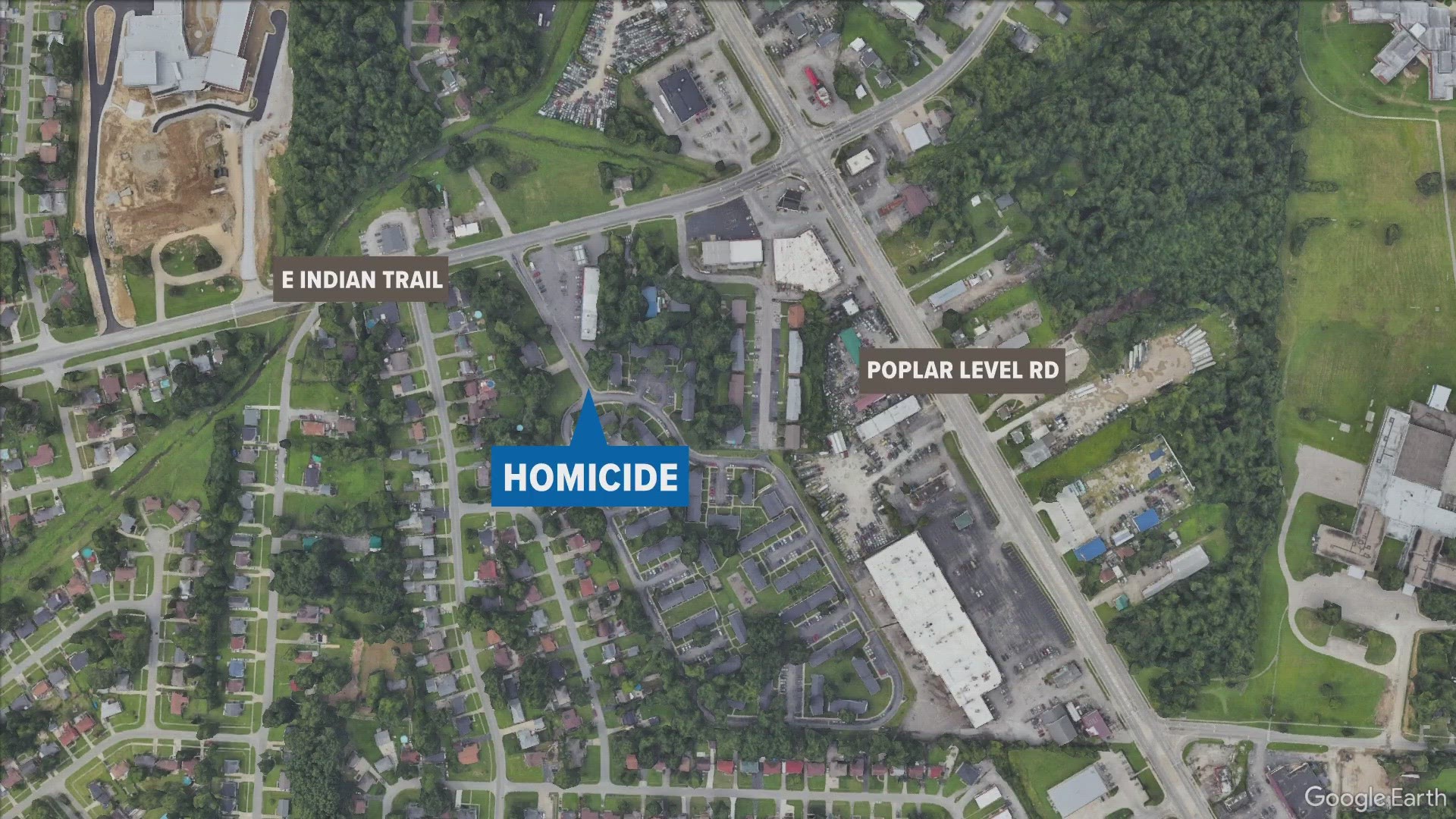 A suspect is sought after one person was killed and two others injured in a shooting on Indian Oaks Circle late Friday.