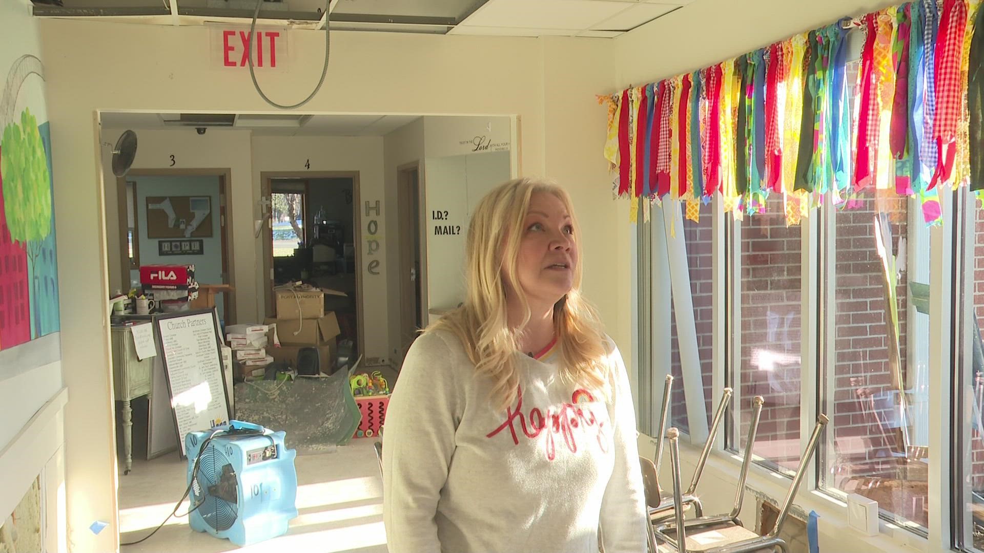 Hope Southern Indiana is used to helping others, but now they need the community's help following a ceiling collapse.