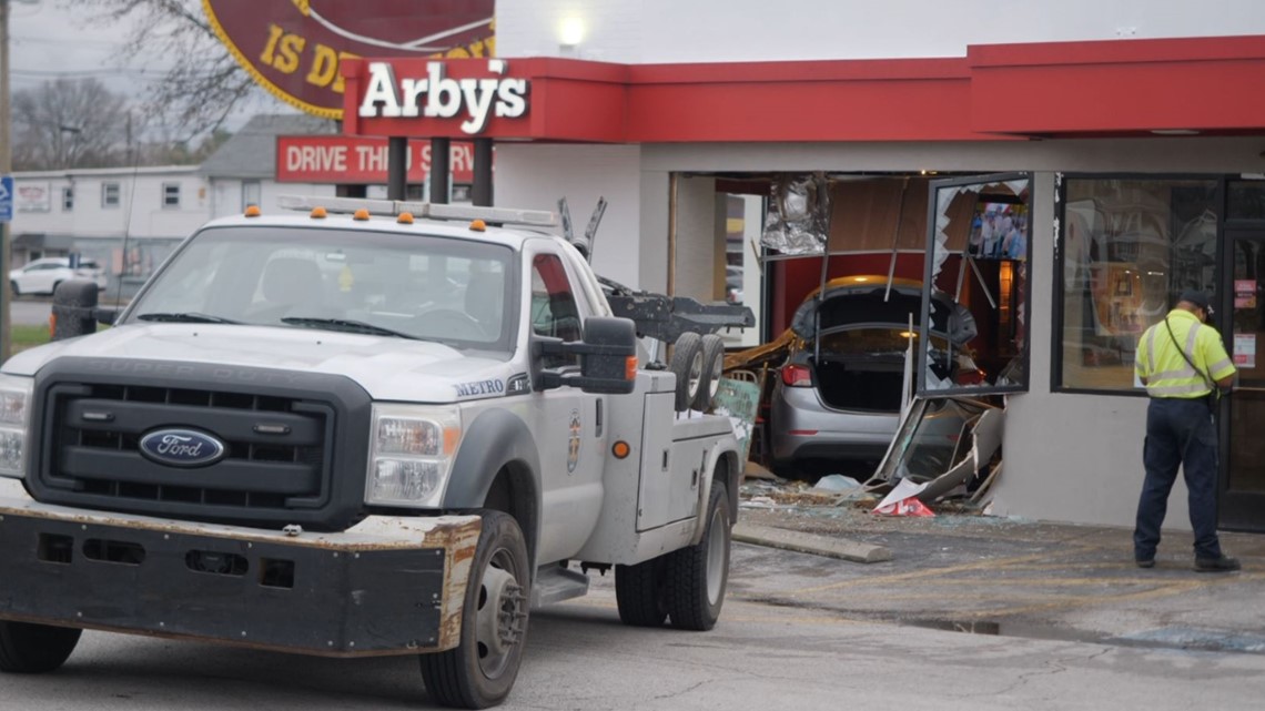 None hurt after car crashes into Louisville Arby's location - Vimarsana News