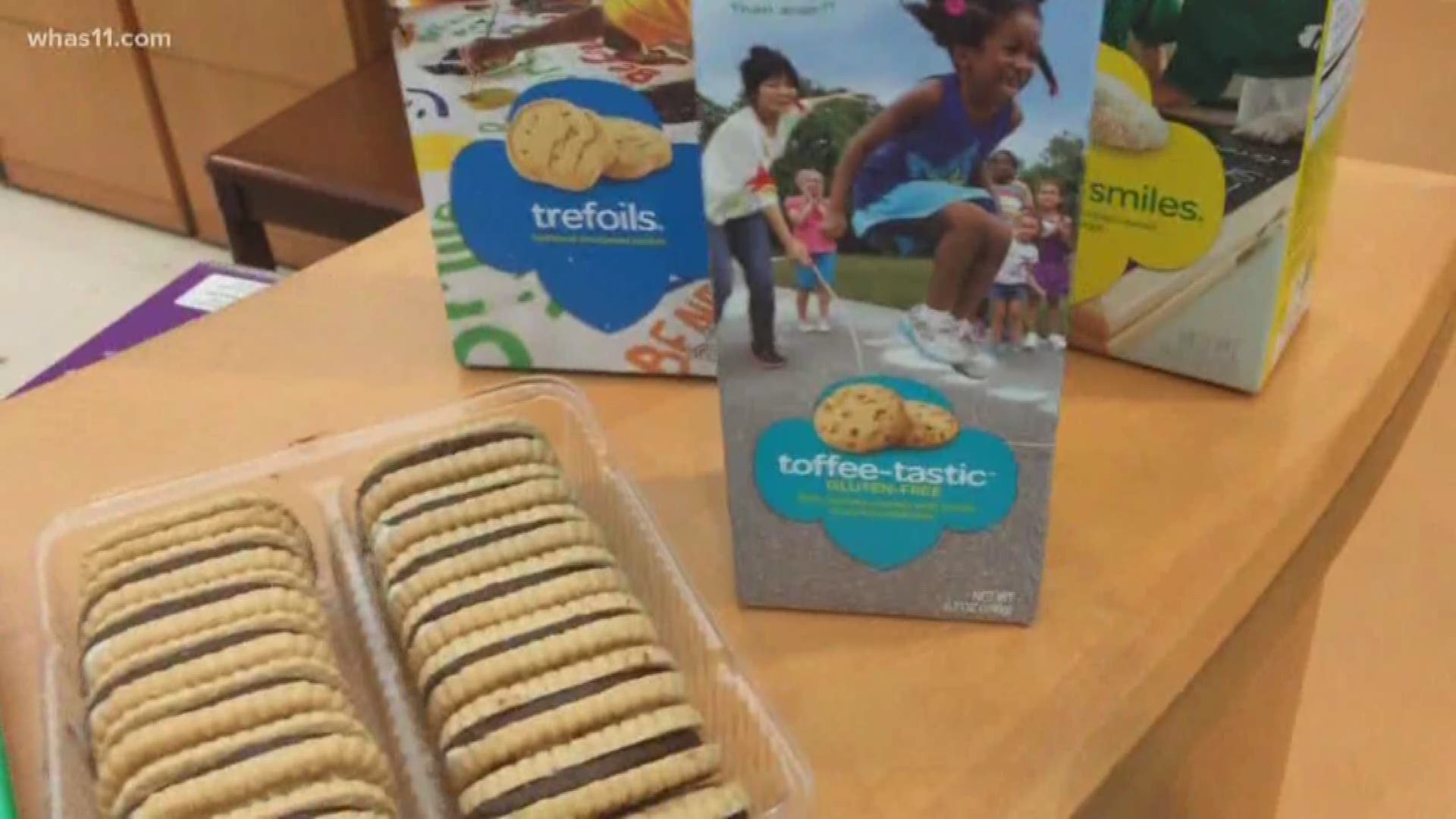 More than ten varieties of cookies are being sold and they include favorites like Thin Mints, Samoas, and Tagalongs.