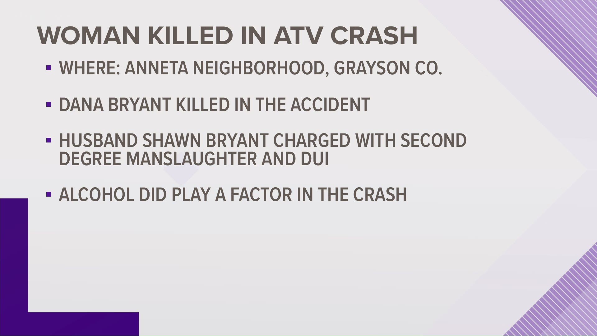 The Grayson County Sheriff’s office said the deadly accident happened early Sunday morning in an area off Scott Road.