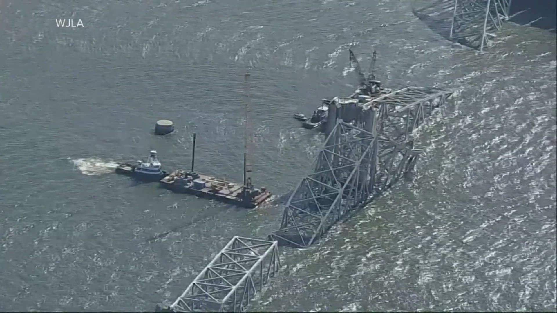 First sections of Frances Scott Key Bridge removed days after collapse ...