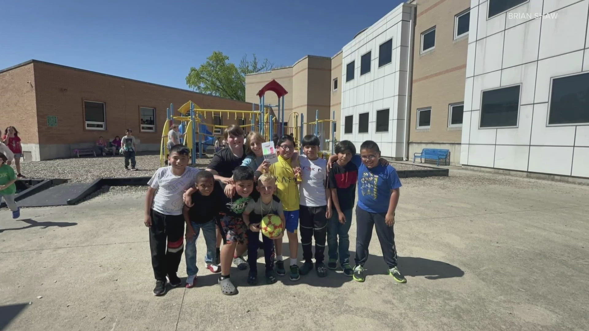 The class of Clarksville Schools summer students have been playing soccer together everyday during recess, with students teaching each other the rules of the game.