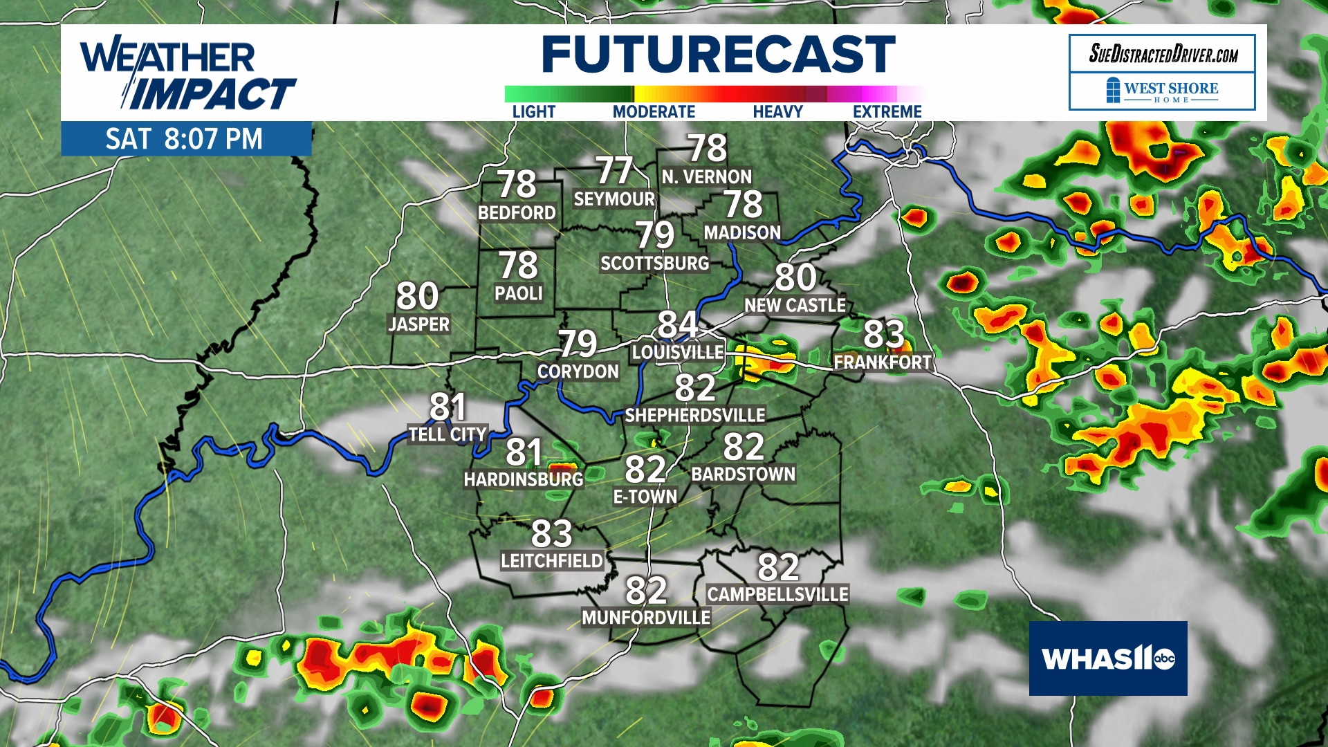 Here's when rain is supposed to make its way through Louisville ...