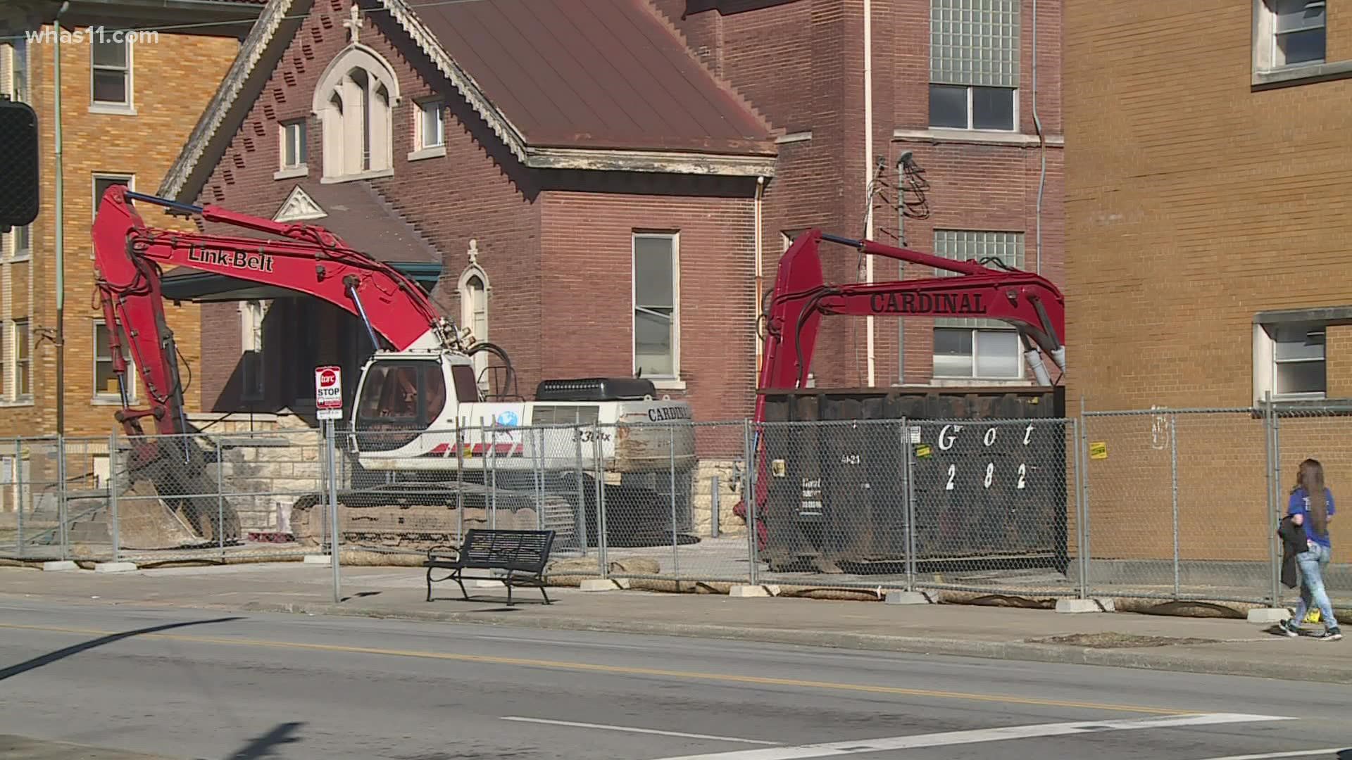 After legal battles and delays, construction is finally underway for their new headquarters in South Louisville.