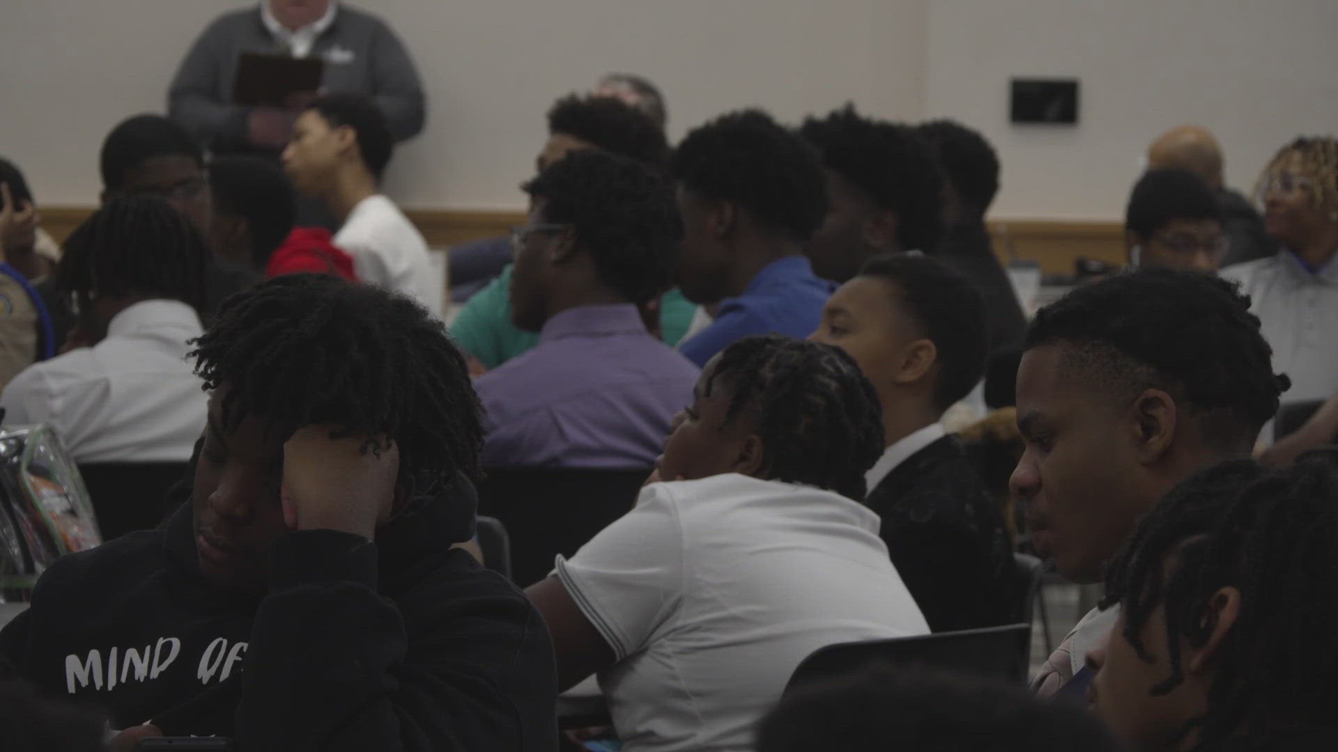 Middle and high school boys visited the University of Louisville for the 28th "Men of Quality Lifestyle Choices" forum.