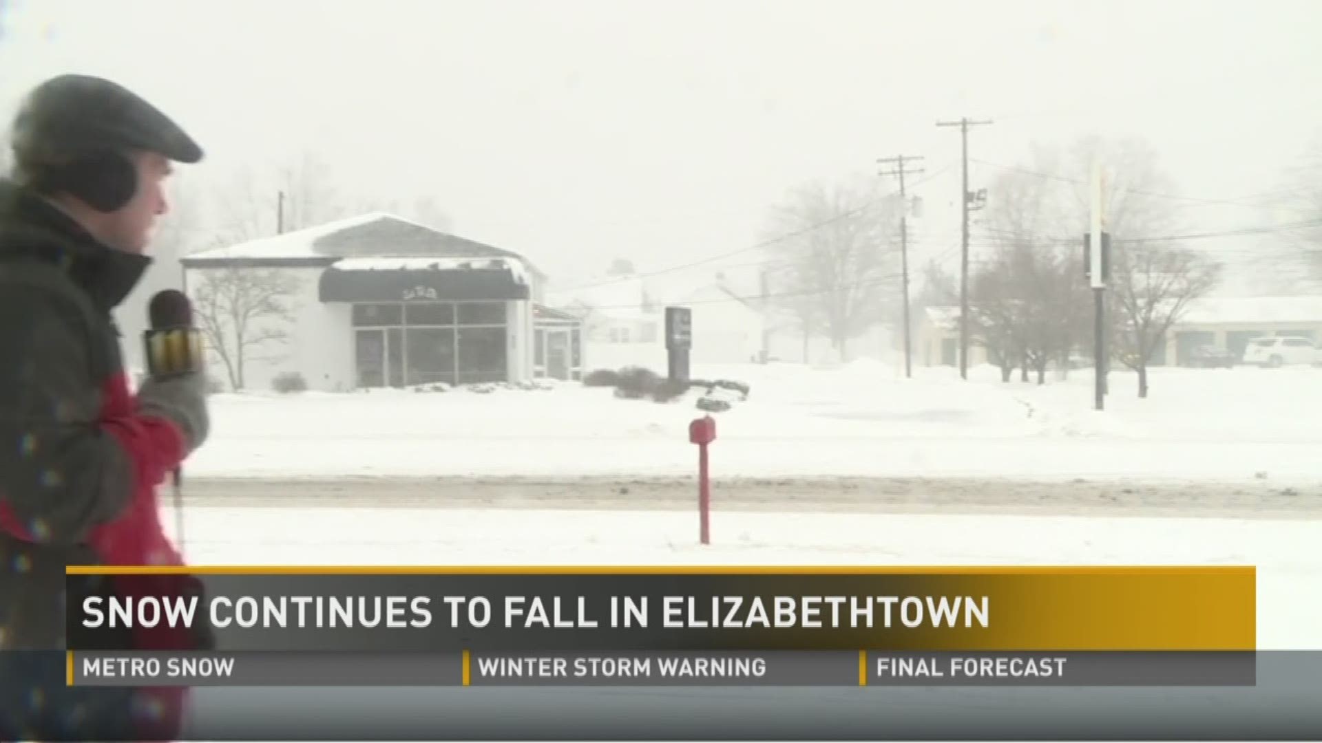 Snow continues to fall in Elizabethtown