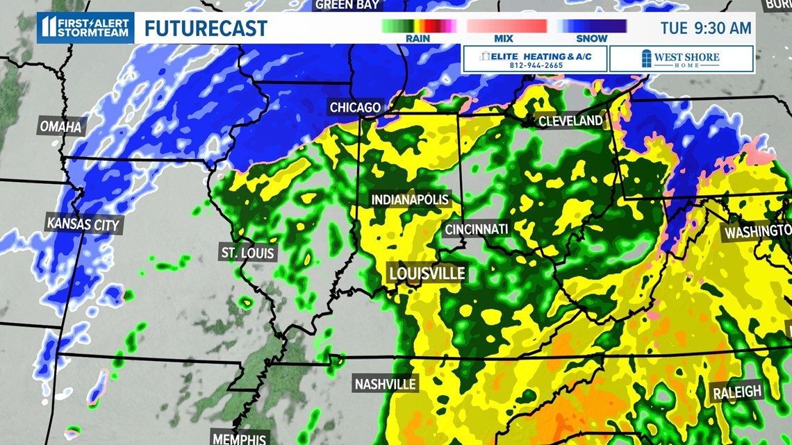 Rain, wind, snow in Kentuckiana this week - Vimarsana News