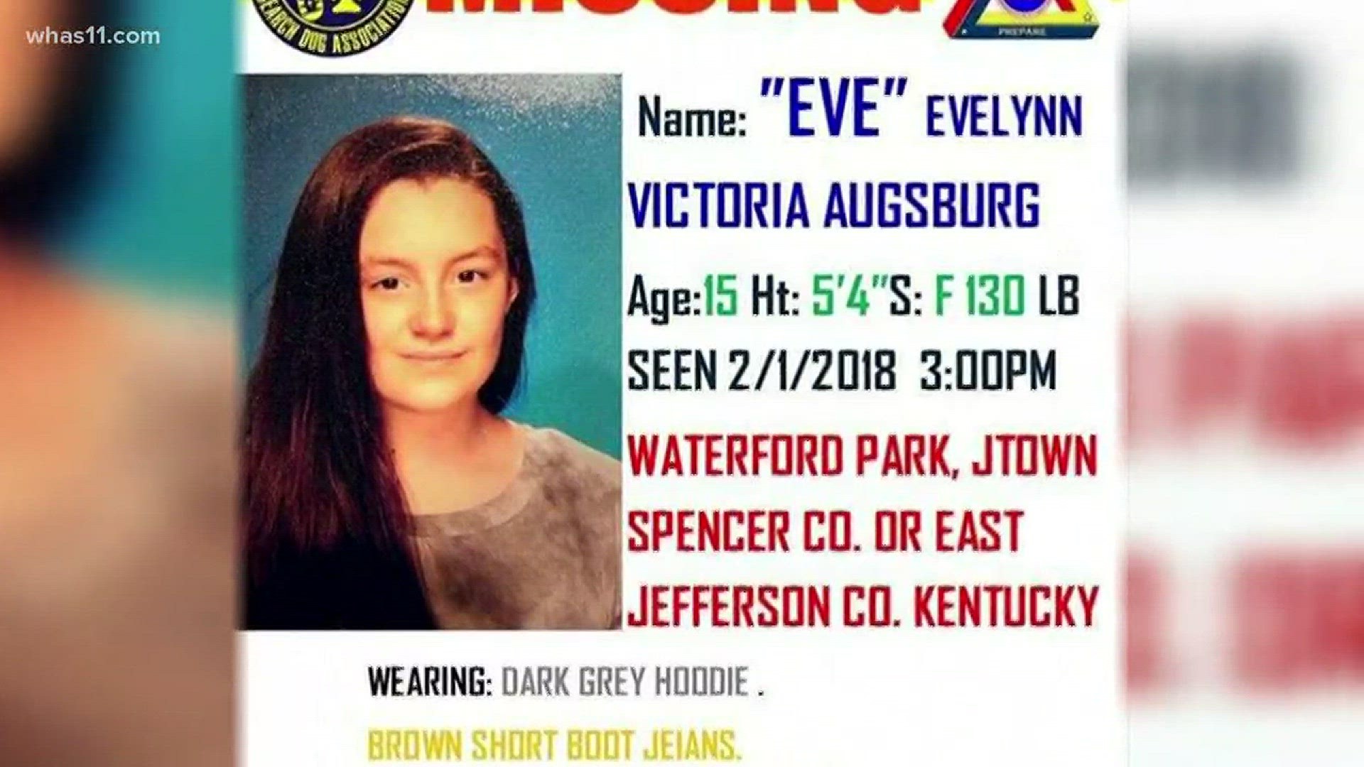 Police are asking for the public's help in locating missing 15-year-old Victoria Augsburg.