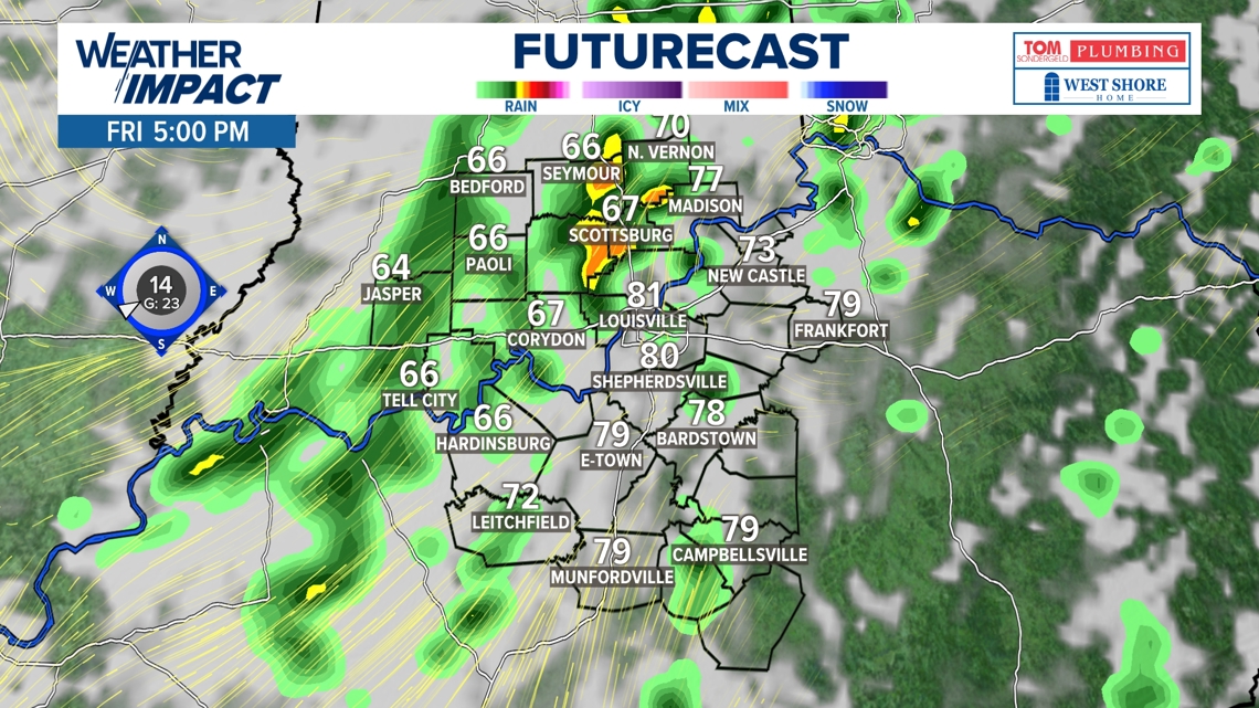 Heavy rain, thunderstorms possible in Kentucky and Indiana | FULL ...