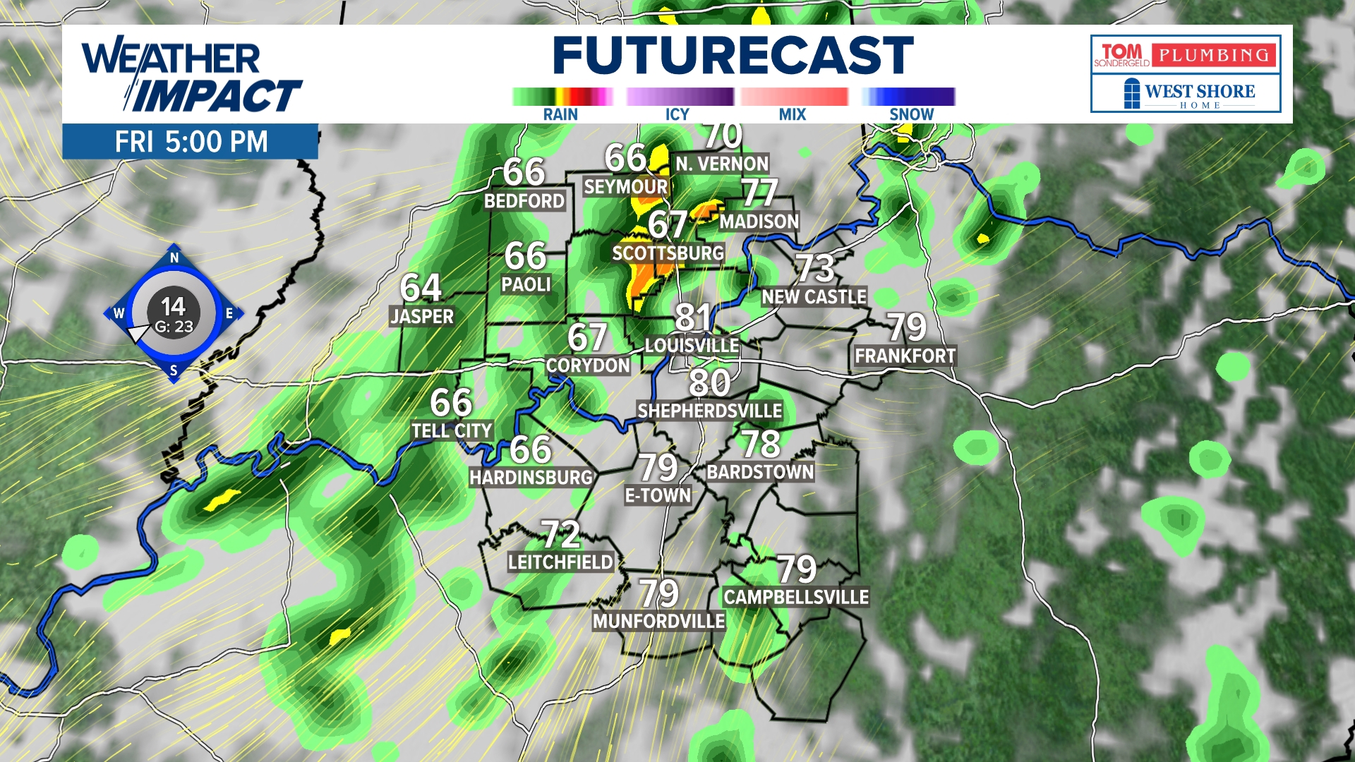 Heavy rain, thunderstorms possible in Kentucky and Indiana | FULL ...
