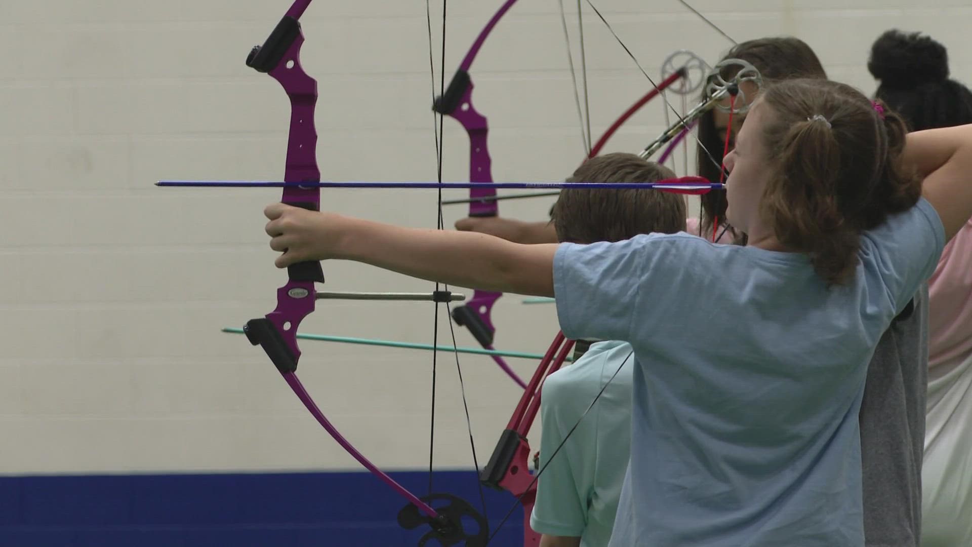 The arrows were flying as the Louisville Metro Police Activities League wrapped up their archery program at the South Louisville Community Center.