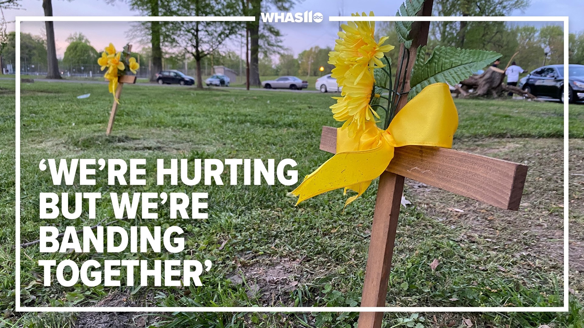 Community members gathered at Chickasaw Park Wednesday, and were silent for 54 seconds to honor the 54 homicide victims lost this year as of Monday.