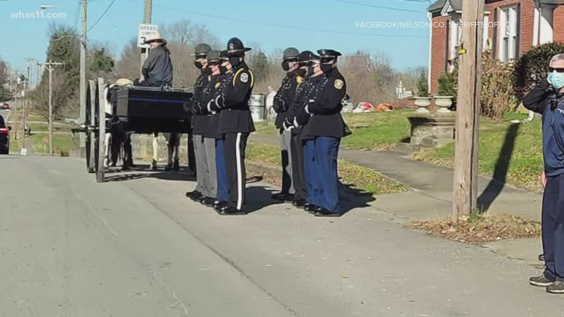 Nelson County said final farewell today for a Bloomfield, Kentucky police chief who passed away last week.