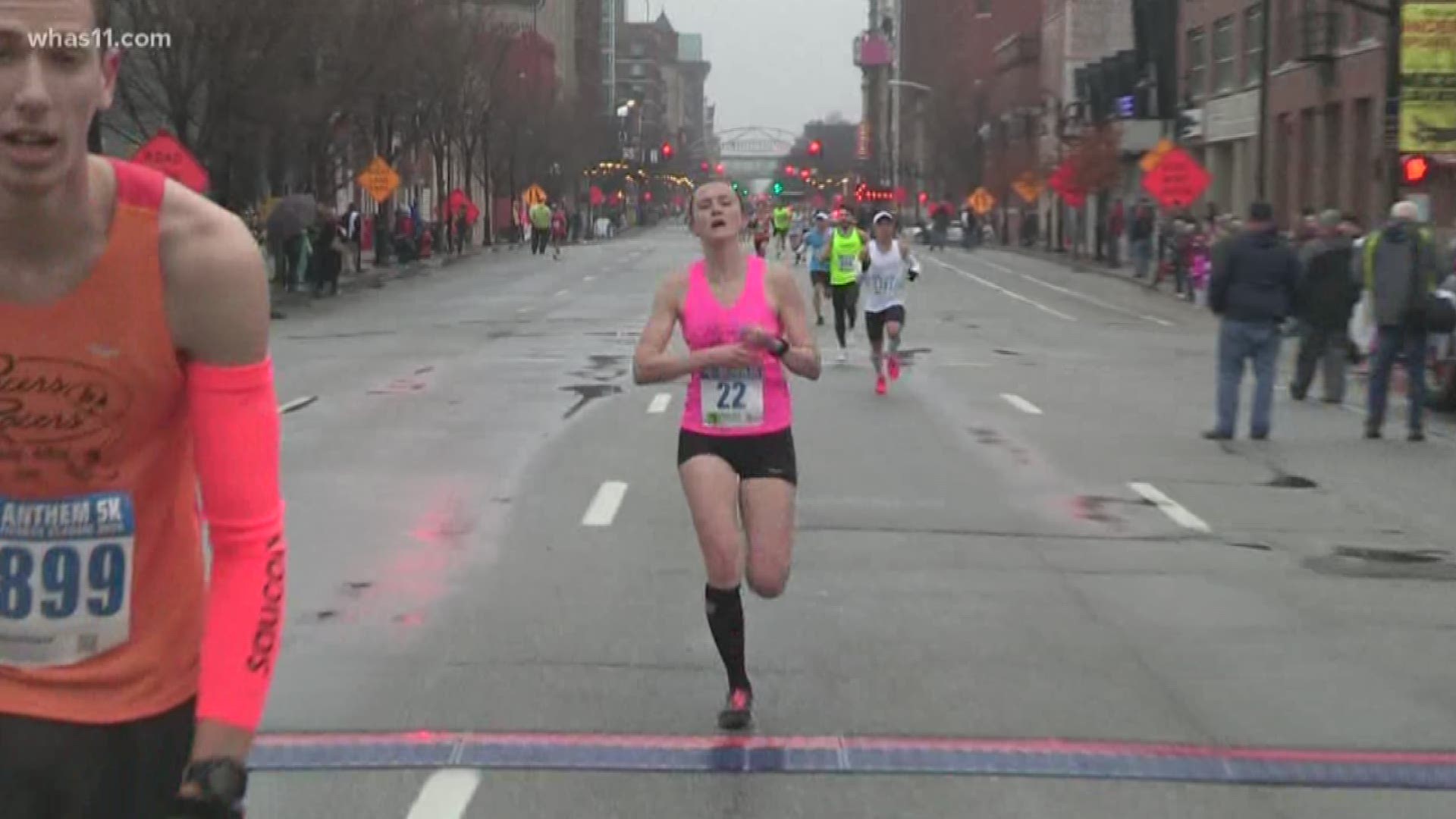 Nearly 4,000 runners took to the streets of downtown Louisville for the first race of the Louisville Triple Crown of Running.