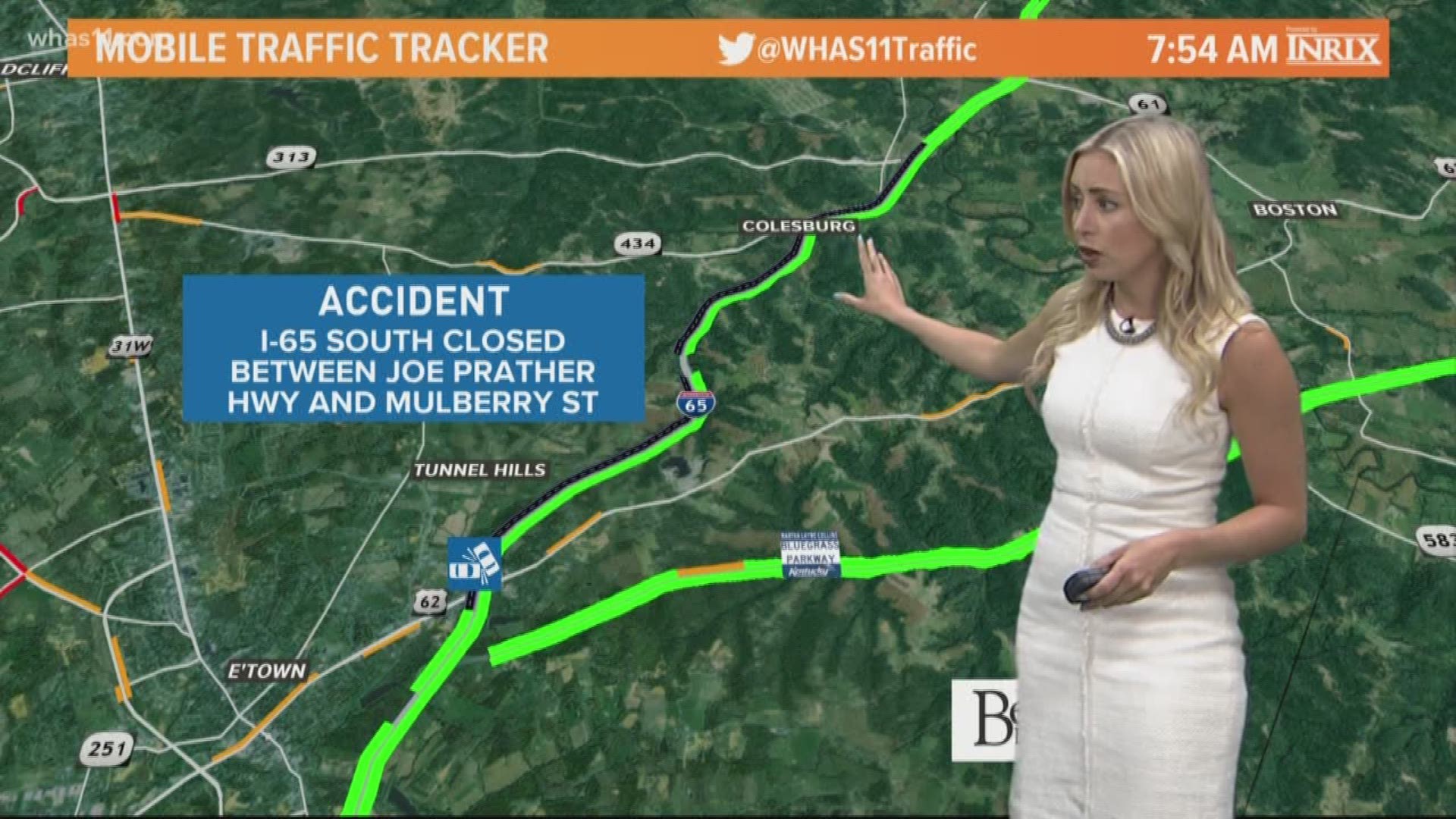 A crash involving several vehicles on Thursday morning has shut down a portion of I-65S near Elizabethtown. You will need to find an alternative route.