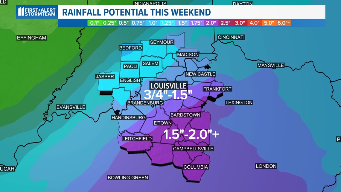 Here's how much rain is expected this weekend in Louisville - Vimarsana News