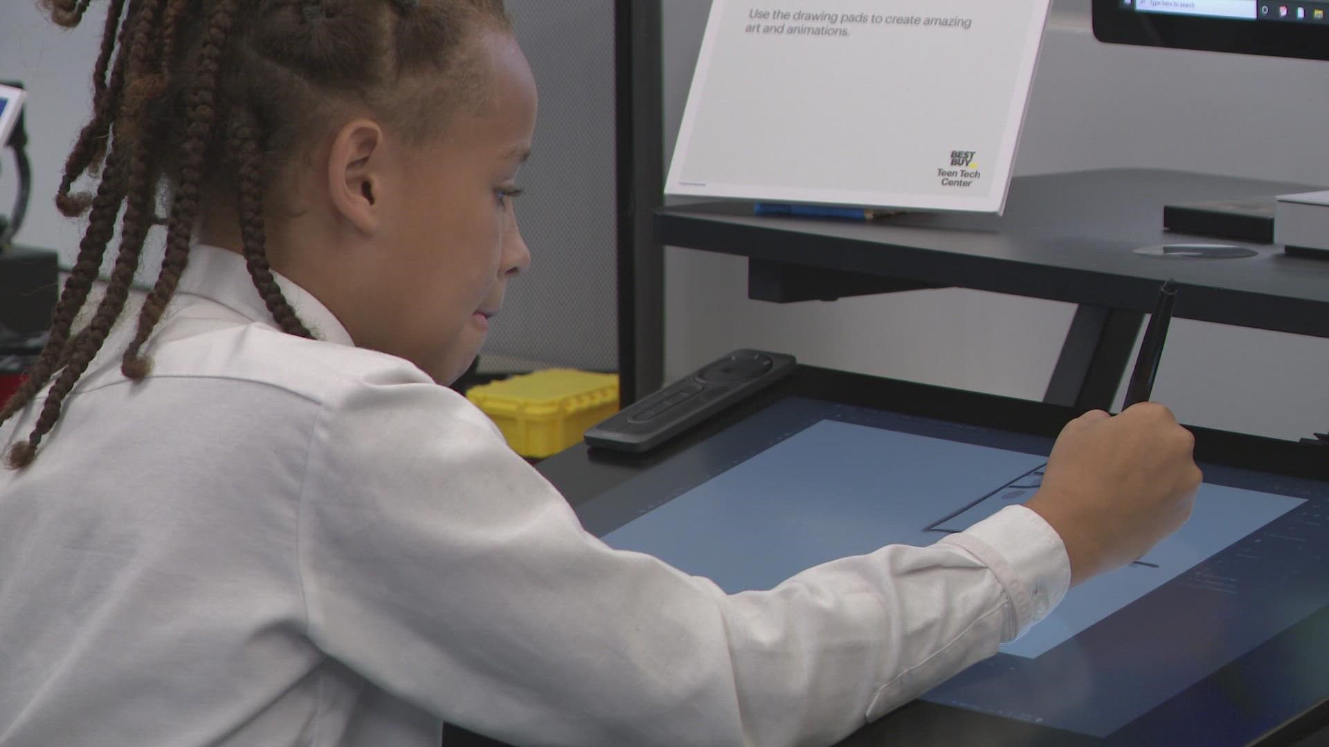 The new center at the Republic Bank Foundation YMCA gives underserved children a chance to learn and get creative while using innovative technology.