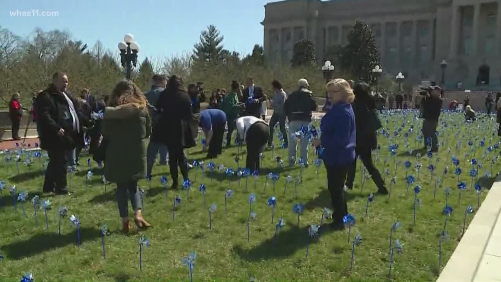Planting pinwheels in child abuse fight