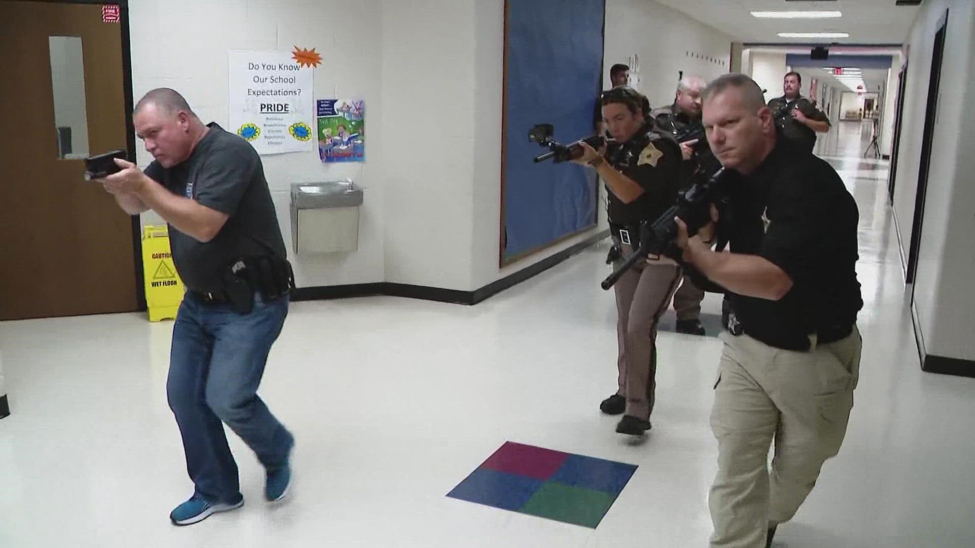 In the wake of the Uvalde school shooting, Kentuckiana police departments review and train school shooting response protocols.