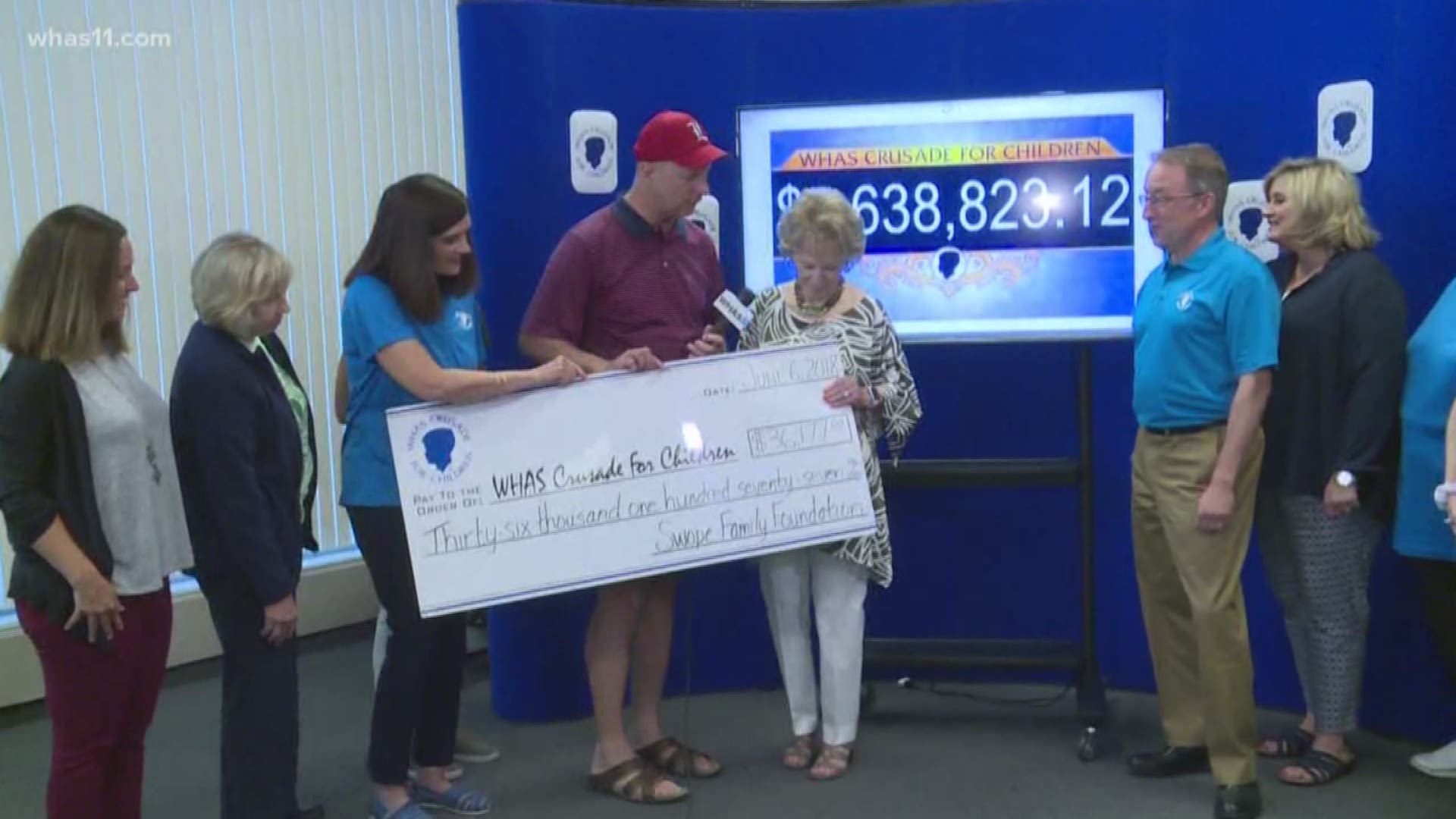 The widow of Sam Swope Marlys Swope donated more than $36,000 to the cause.