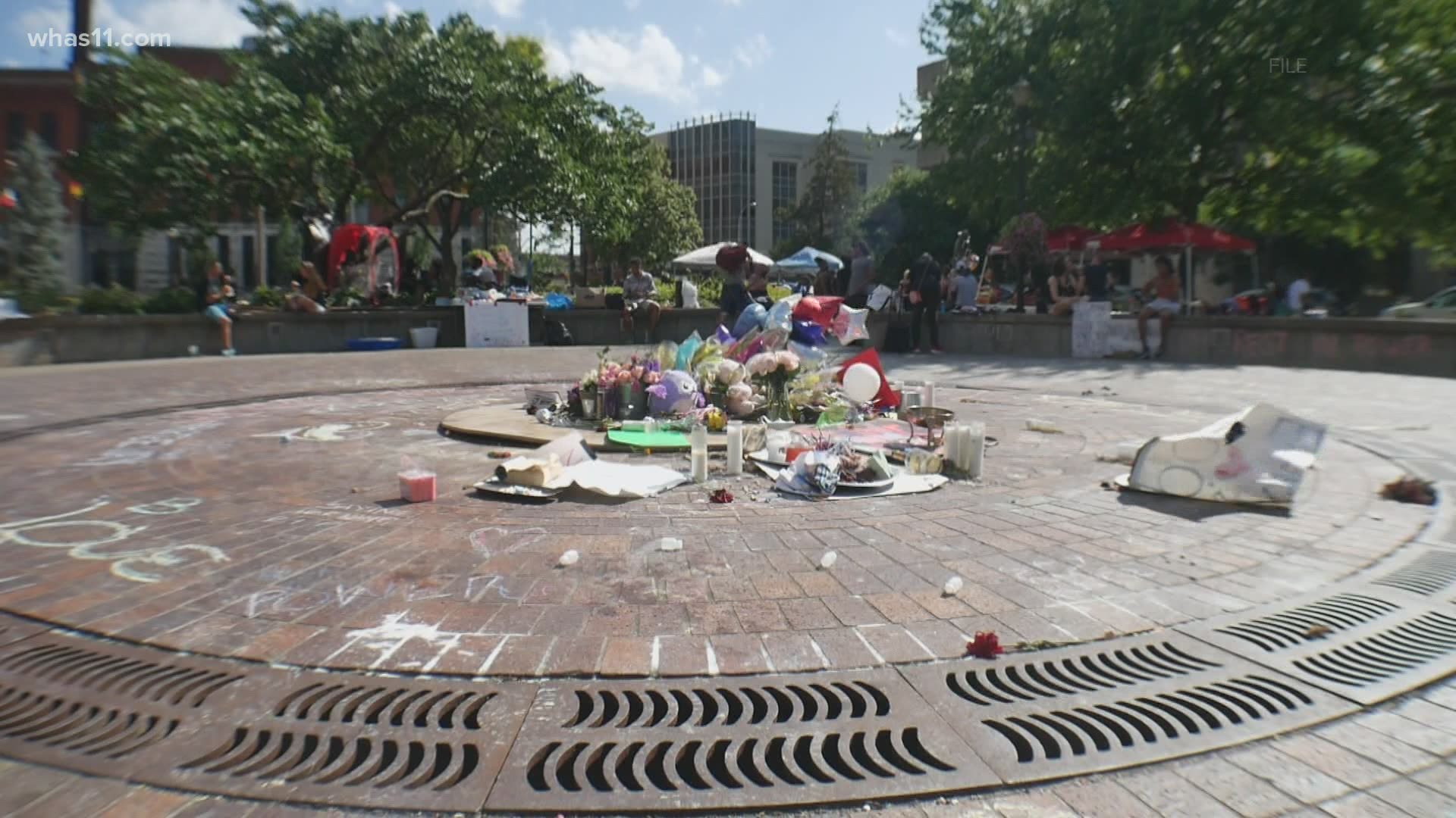 The memorial that has been the centerpiece at Jefferson Square Park is being permanently housed at the Roots 101 museum in downtown Louisville.