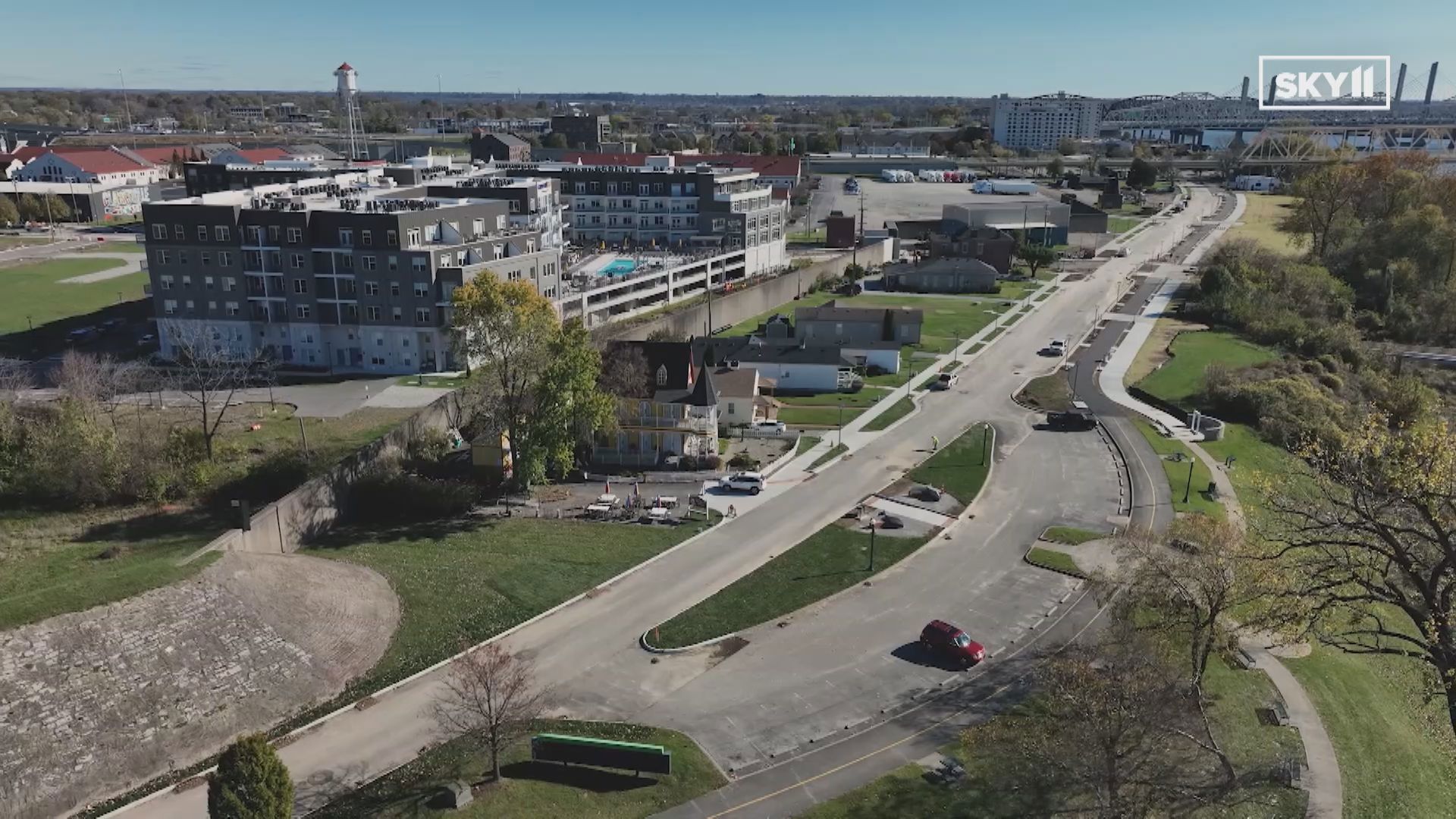 The enhancement project for Riverside Drive is 85% finished. Road barriers are set to be removed soon, a move one local business has been waiting all year for.