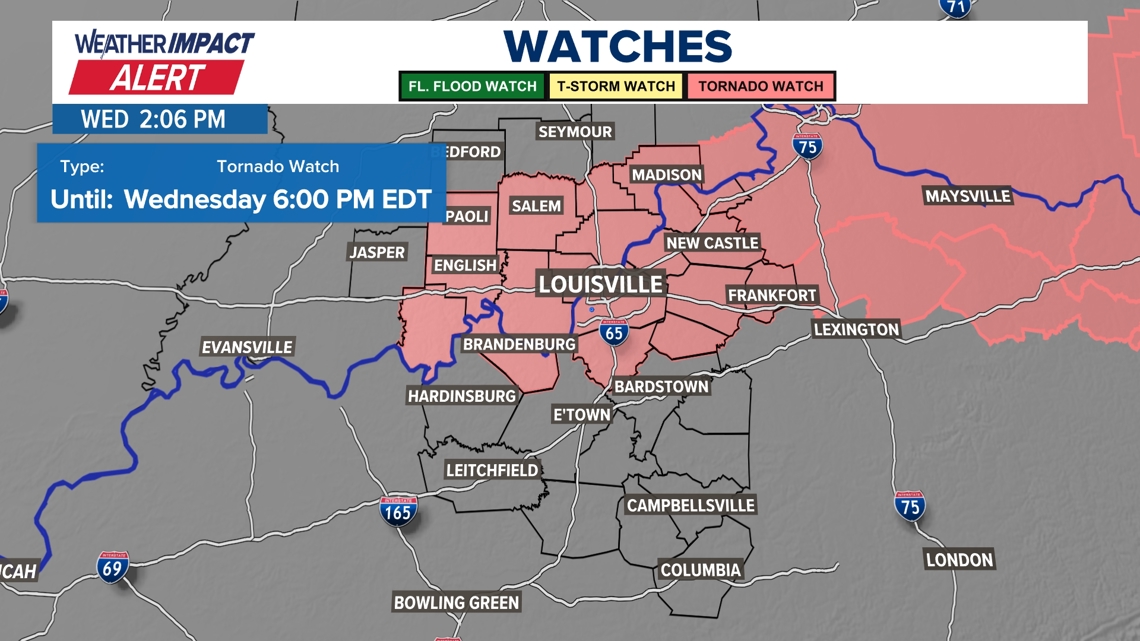 Wind, hail, tornadoes possible Wednesday across Kentucky and Indiana ...
