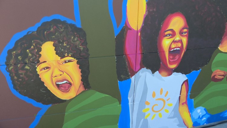Community mural expresses hopes, dreams of Engelhard Elementary students