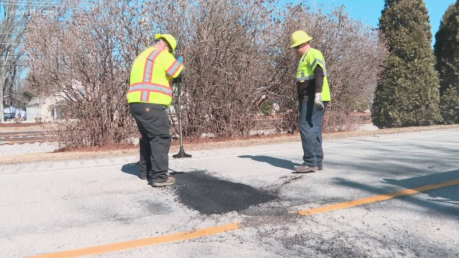 Louisville Metro Public Works has spent the last ten days trying to fix potholes in the area.