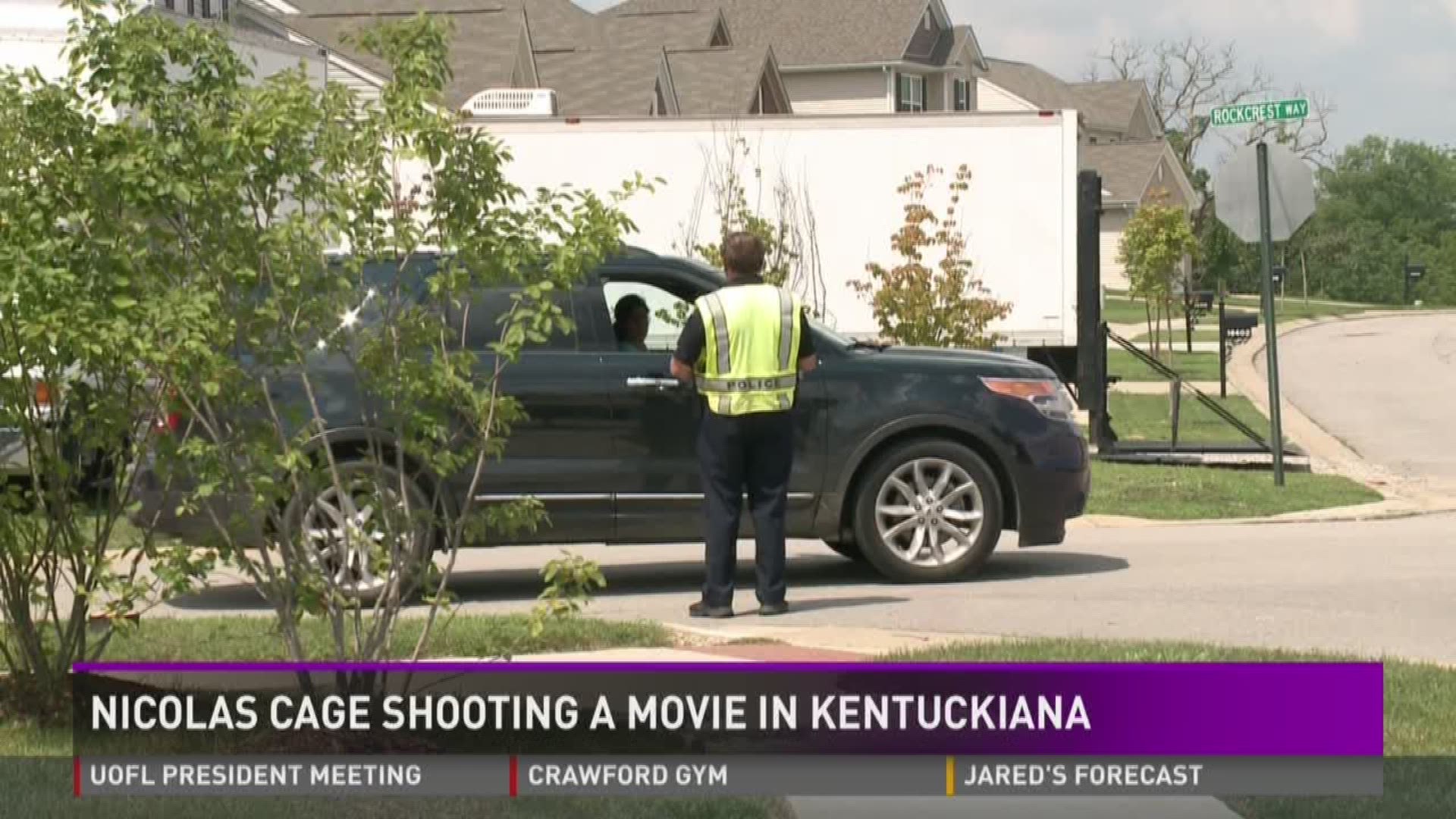 Nicolas Cage shooting a movie in Kentuckiana