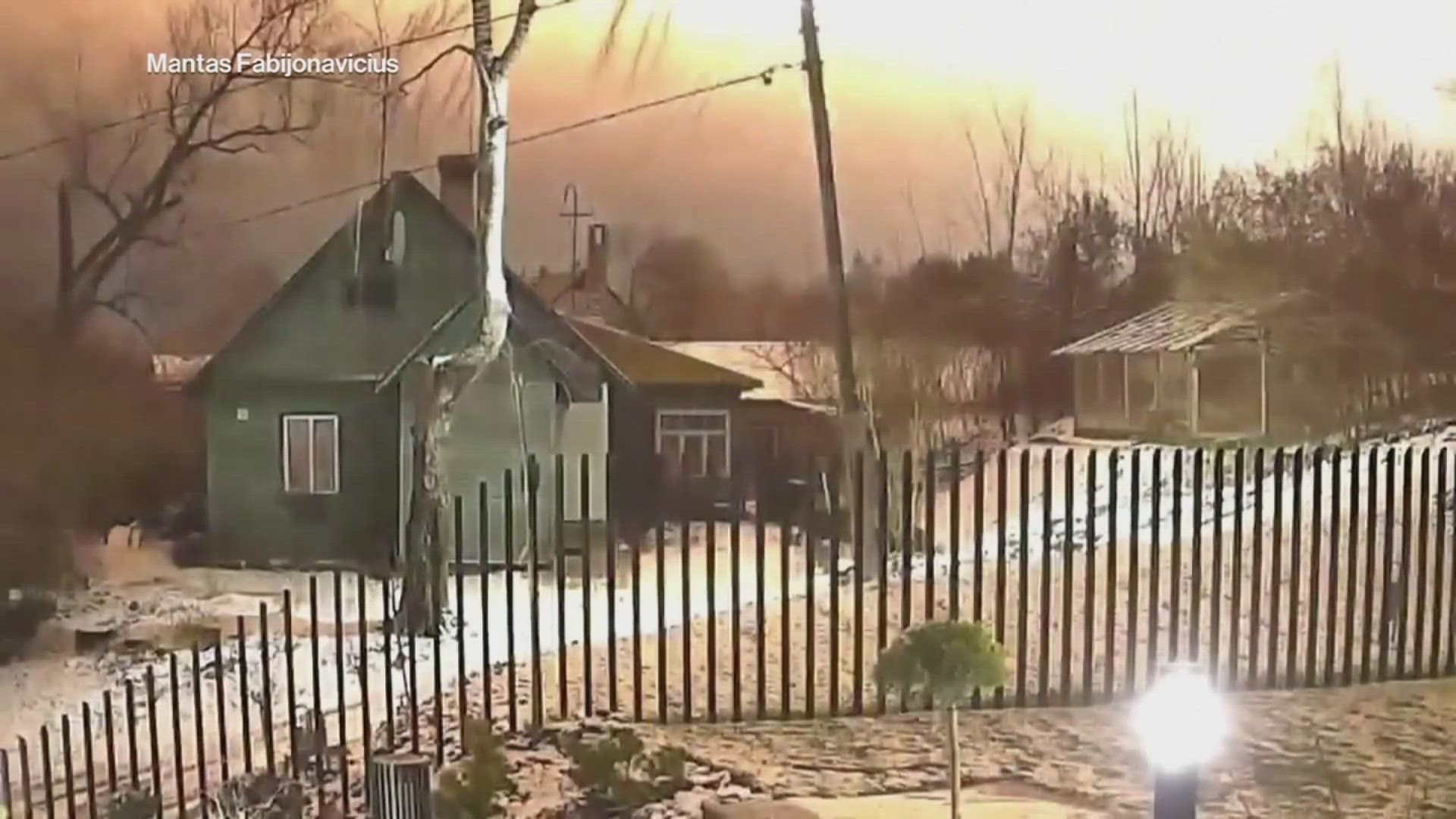 Video from a nearby company showed the plane descending normally as it approached the airport, and then exploding into a huge ball of fire behind a building.