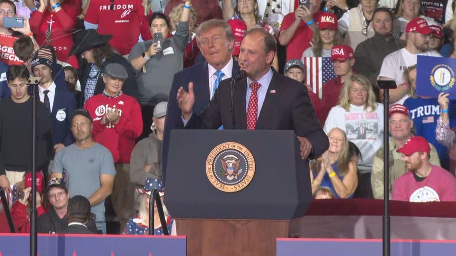 Features Diffreent Races Collage Trump attacks Democrat Charles Booker at Kentucky rally as U.S. Senate ...