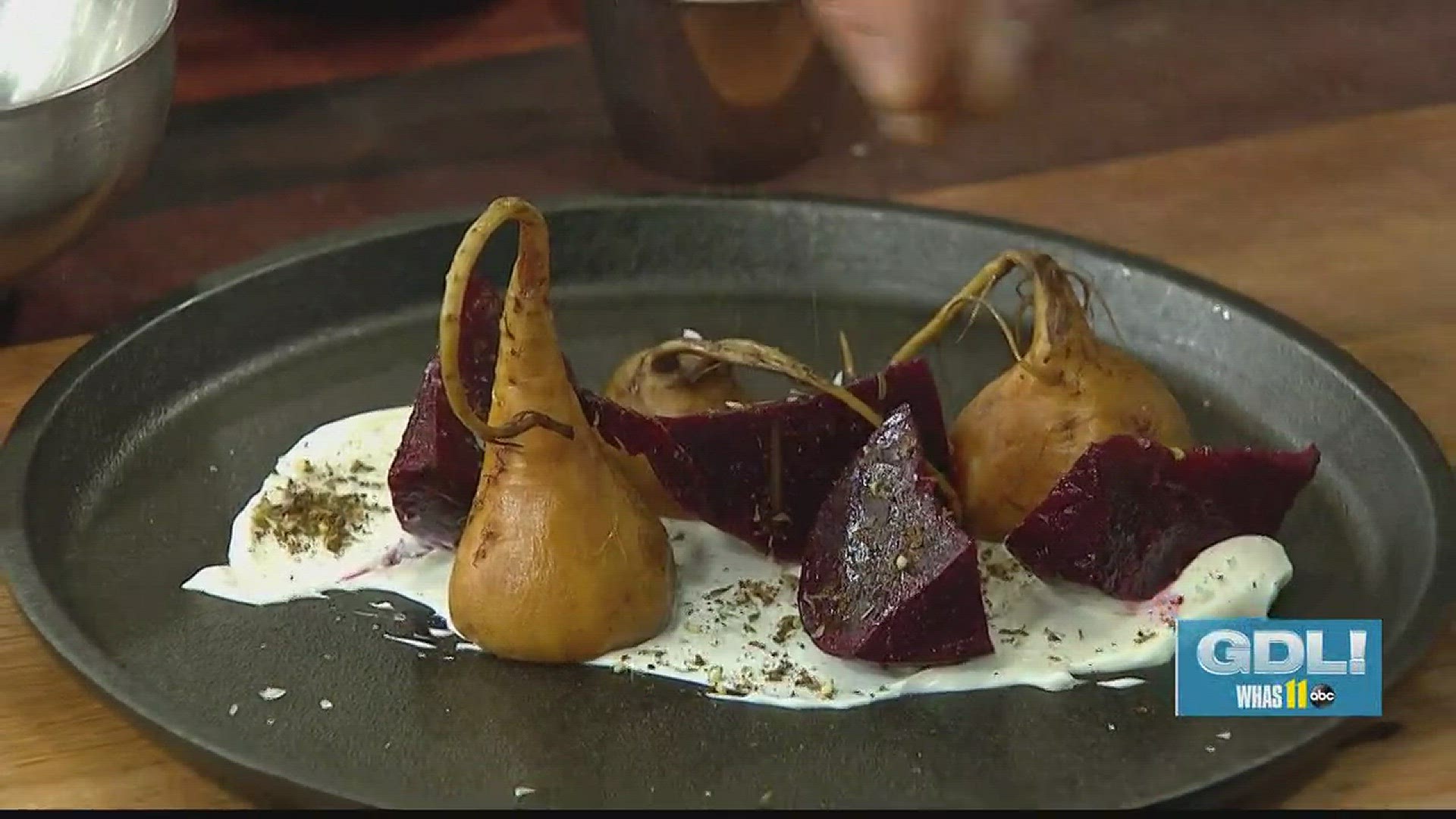 Mike Wajda from Proof on Main makes a beautiful beet dish that tastes as good as it looks.