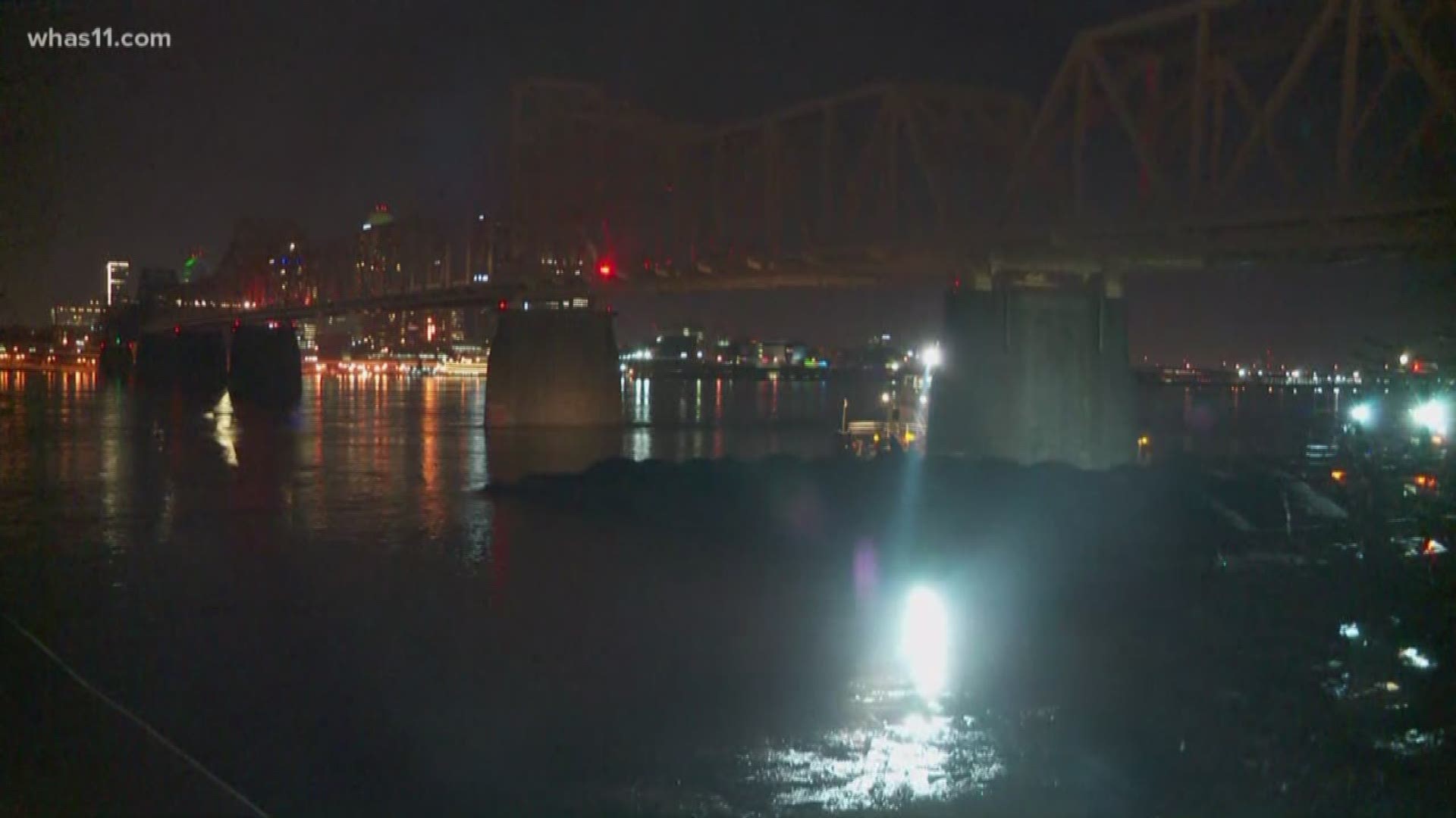 The Louisville Metro Police Department and Jeffersonville Police Department have shut down the bridge for the time being to inspect the bridge.
