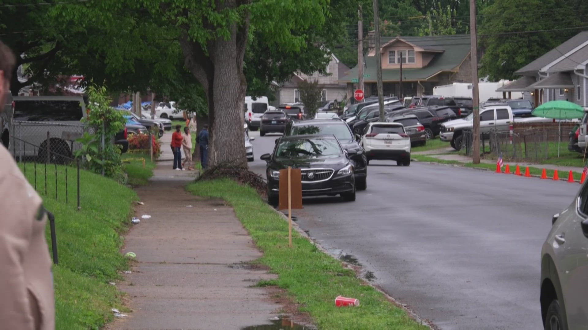 Neighborhoods around Churchill Downs took advantage of the crowds and sold their yards and driveways for parking to race fans.