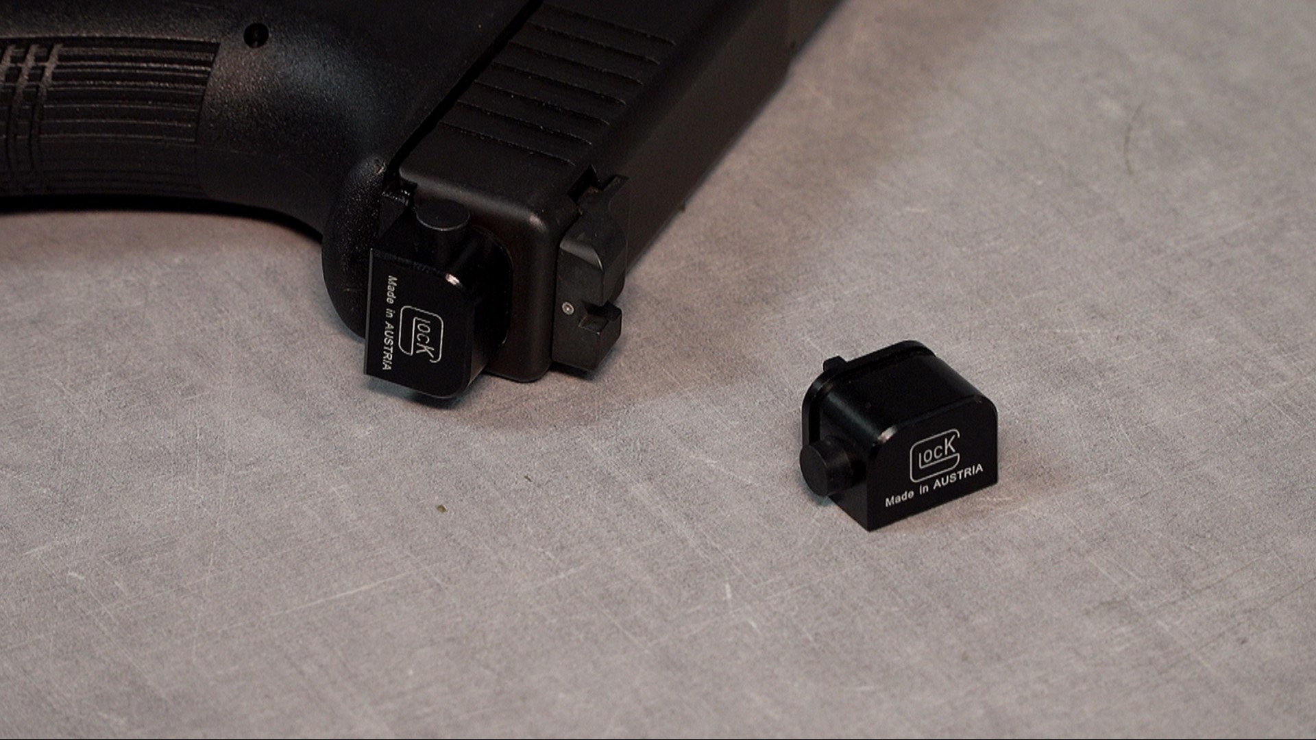 The device, most commonly called a "Glock switch", takes a gun that usually fires semiautomatic and allows it to fire about 30 rounds in two seconds.