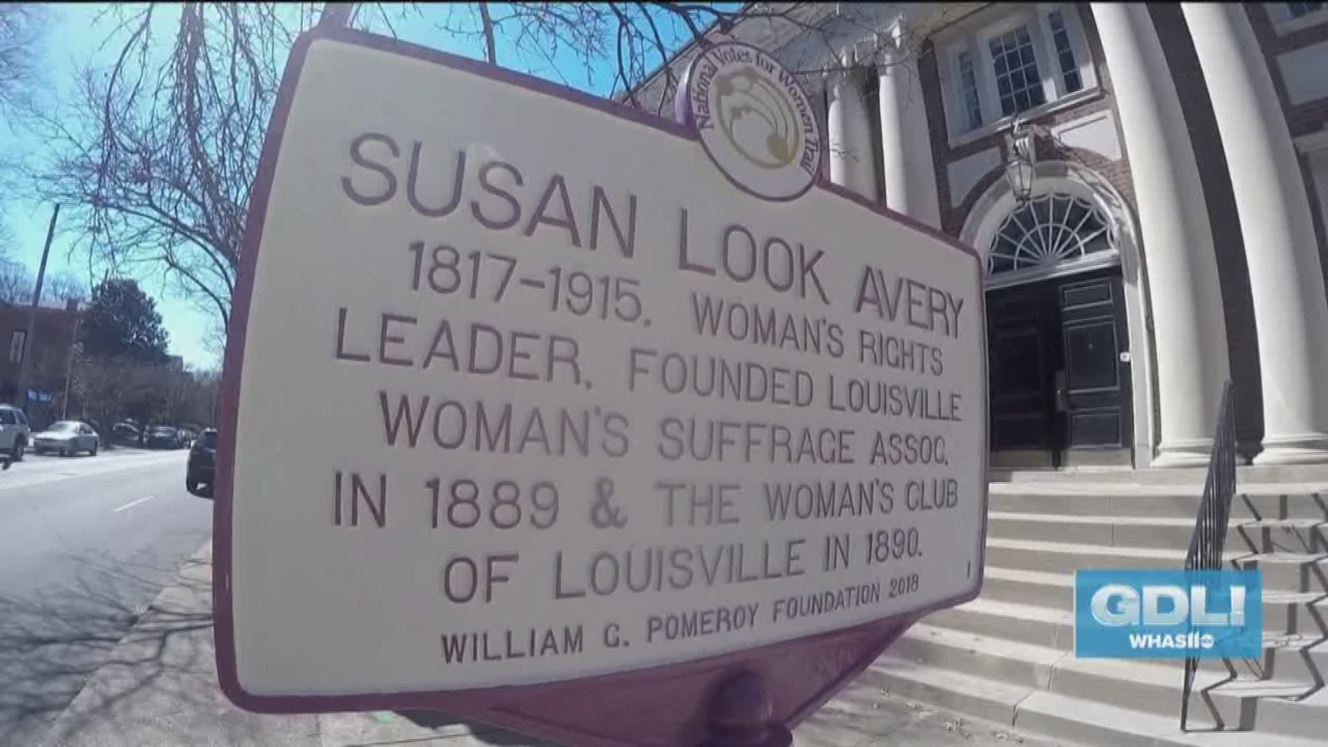 Susan Look Avery was a suffragette who started the Woman's Club of Louisville and helped women win the right to vote. She was honored with a marker that is the first of 250 that will go up across the country.