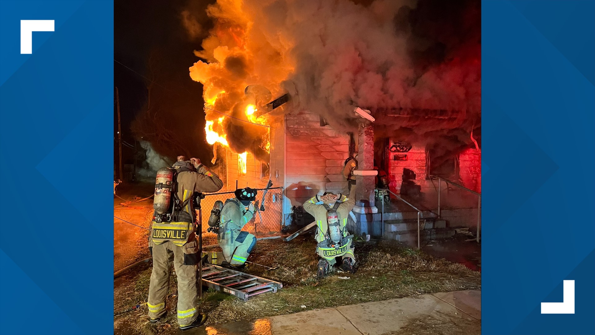 It took 25 firefighters approximately 15 minutes to gain control of the house fire.