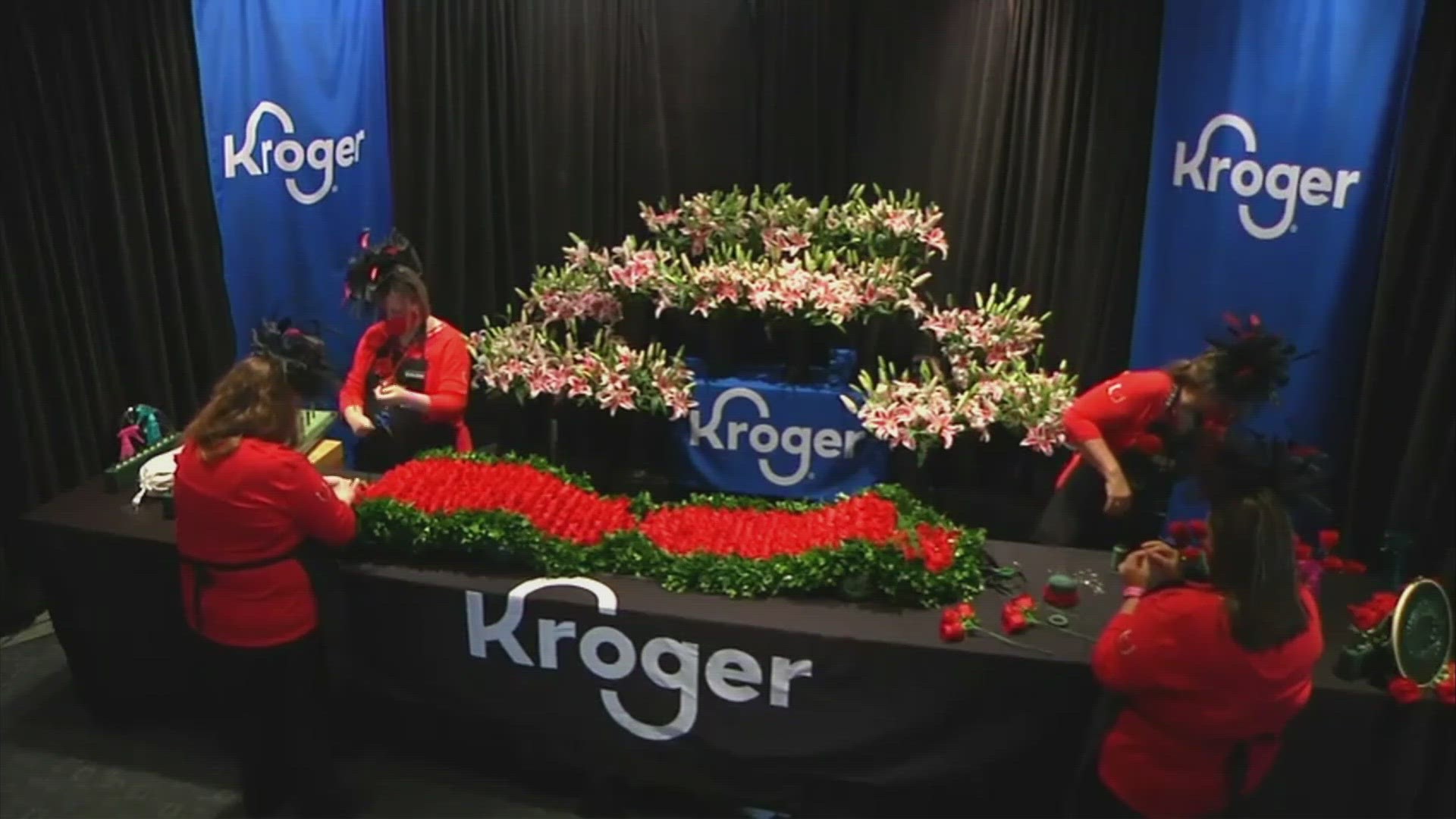 Kroger staff in Middletown also stitched the Oaks grand prize, the Garland of Lillies.
