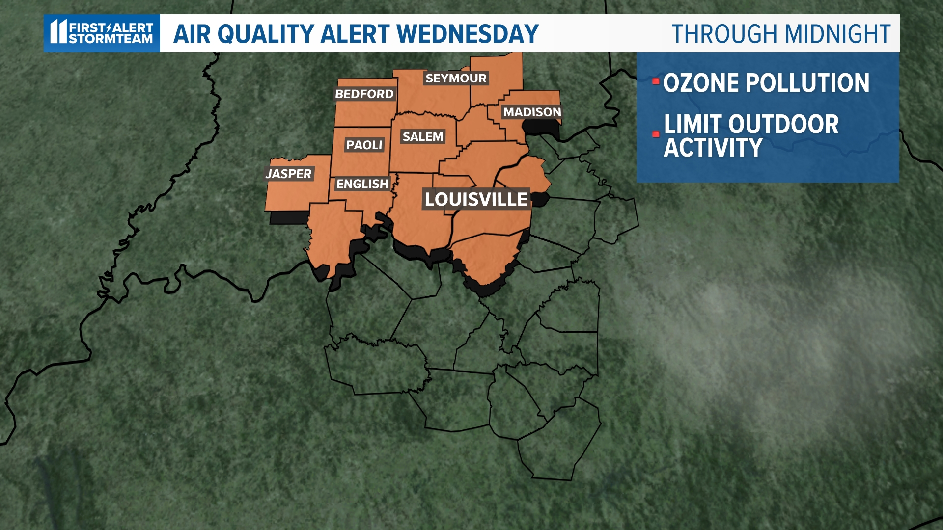 Louisville under 'Air Quality Alert' on Wednesday | whas11.com