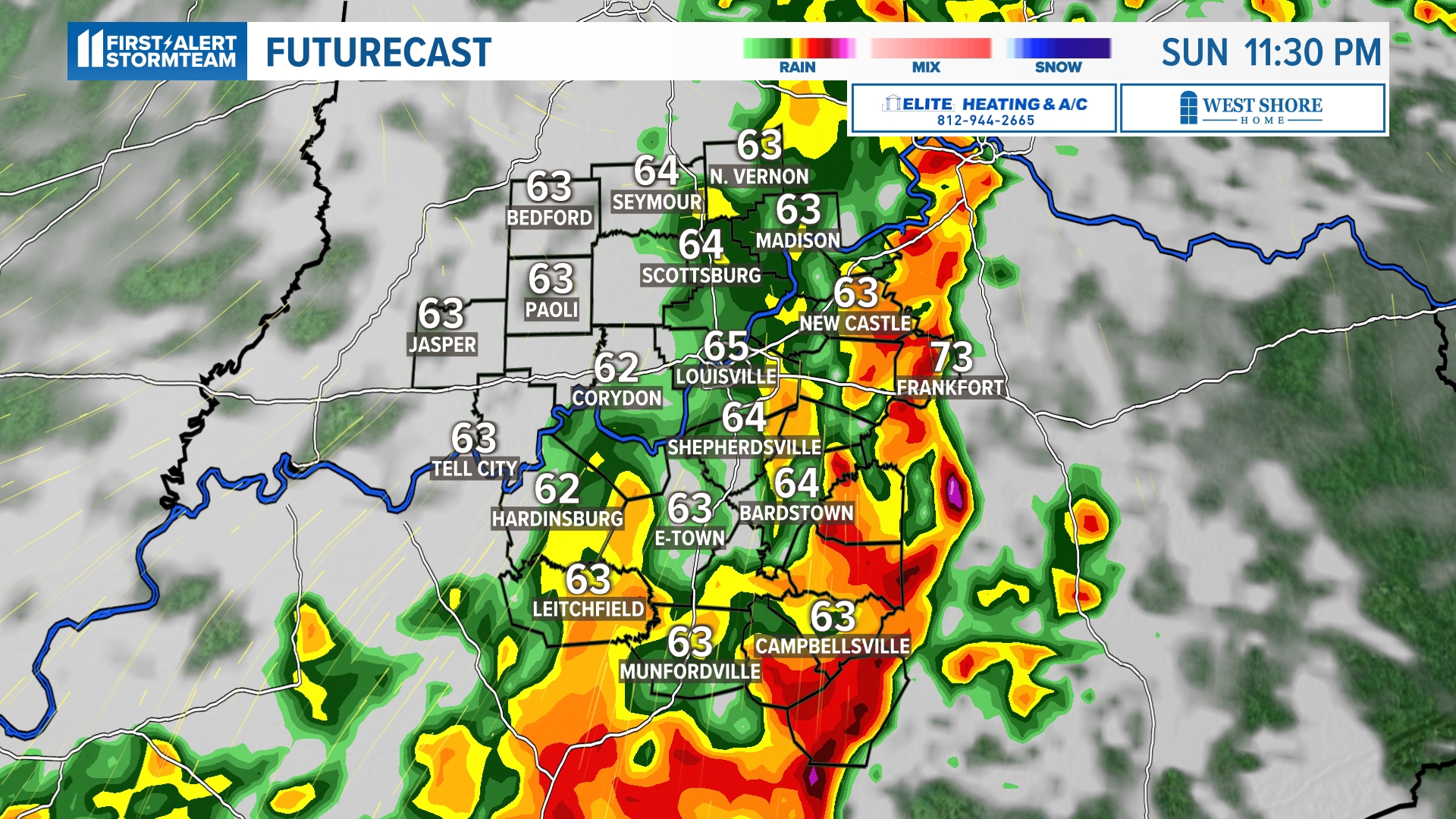 Tornadoes and flooding possible in Louisville, southern Indiana ...